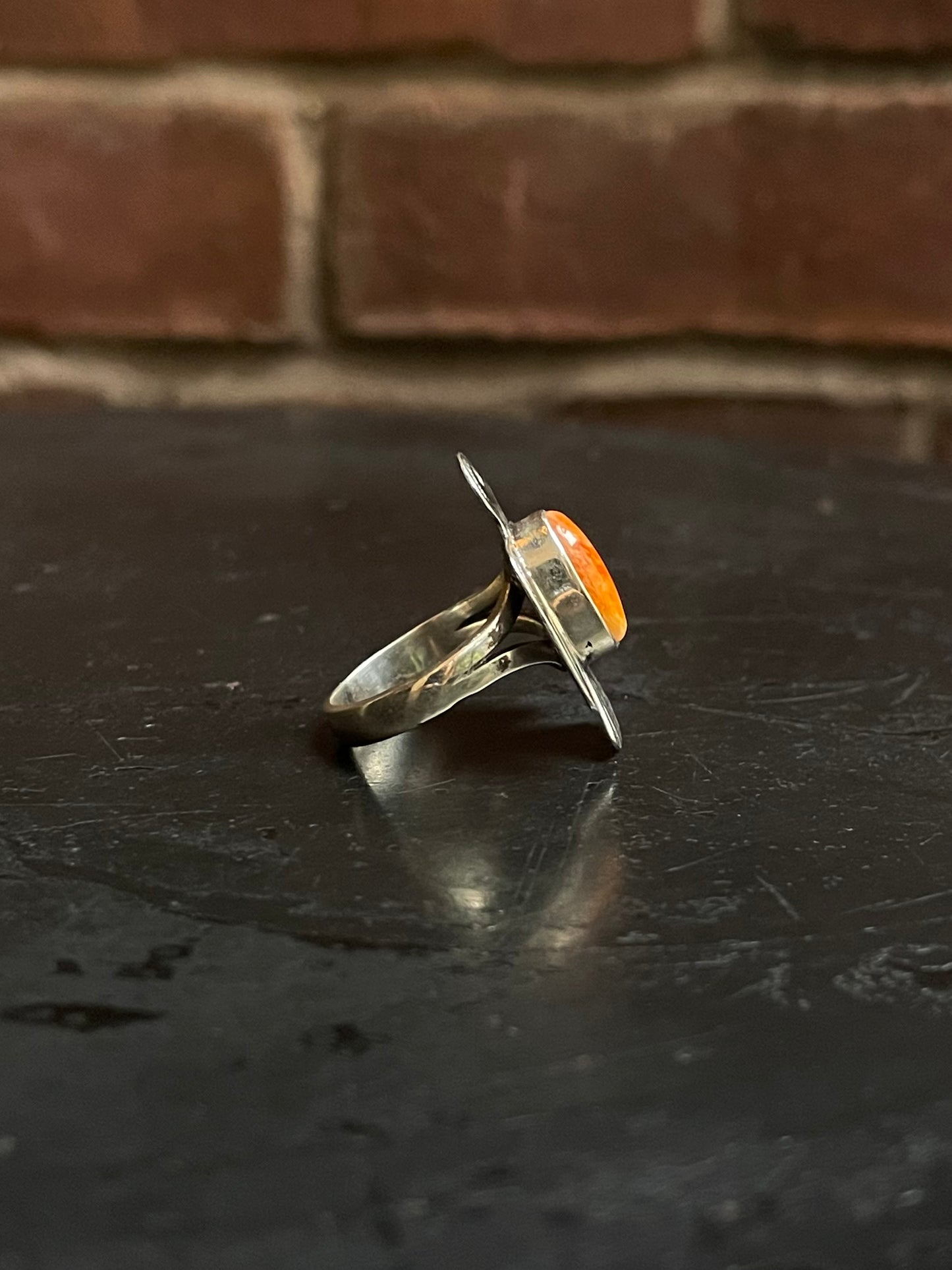 Spiny Oyster Thunderbird Ring Size 8 | 925 Sterling Silver G224