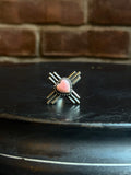 Pink Conch Zia Ring Size 9 | 925 Sterling Silver C444