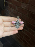 Pink Conch Thunderbird Pendant | Sterling Silver 925 C620