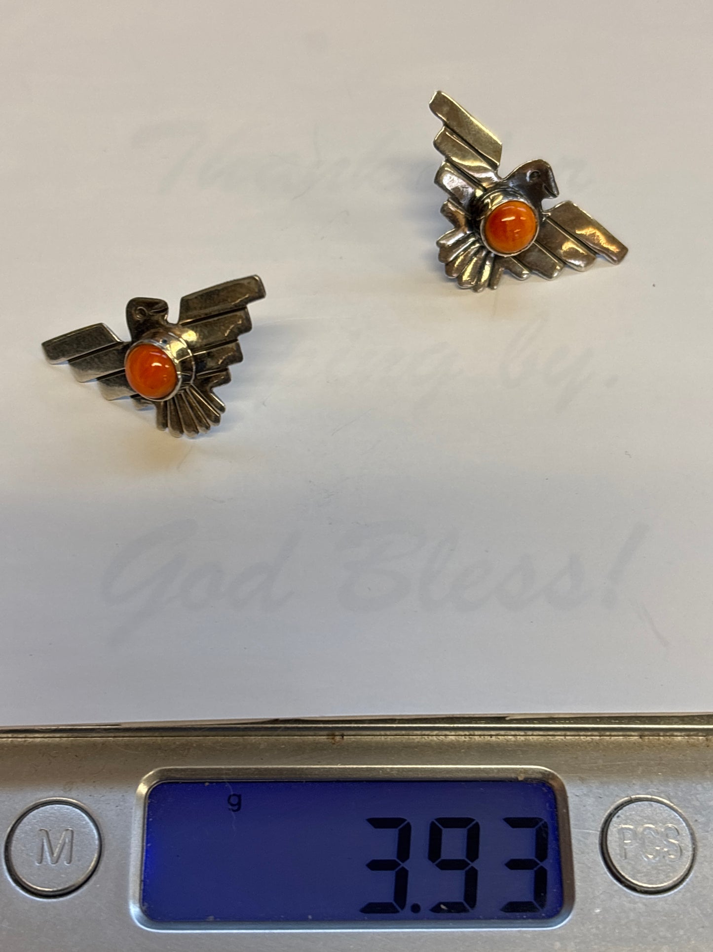 Spiny Oyster Thunderbird Stud Earrings | 925 Sterling Silver C829