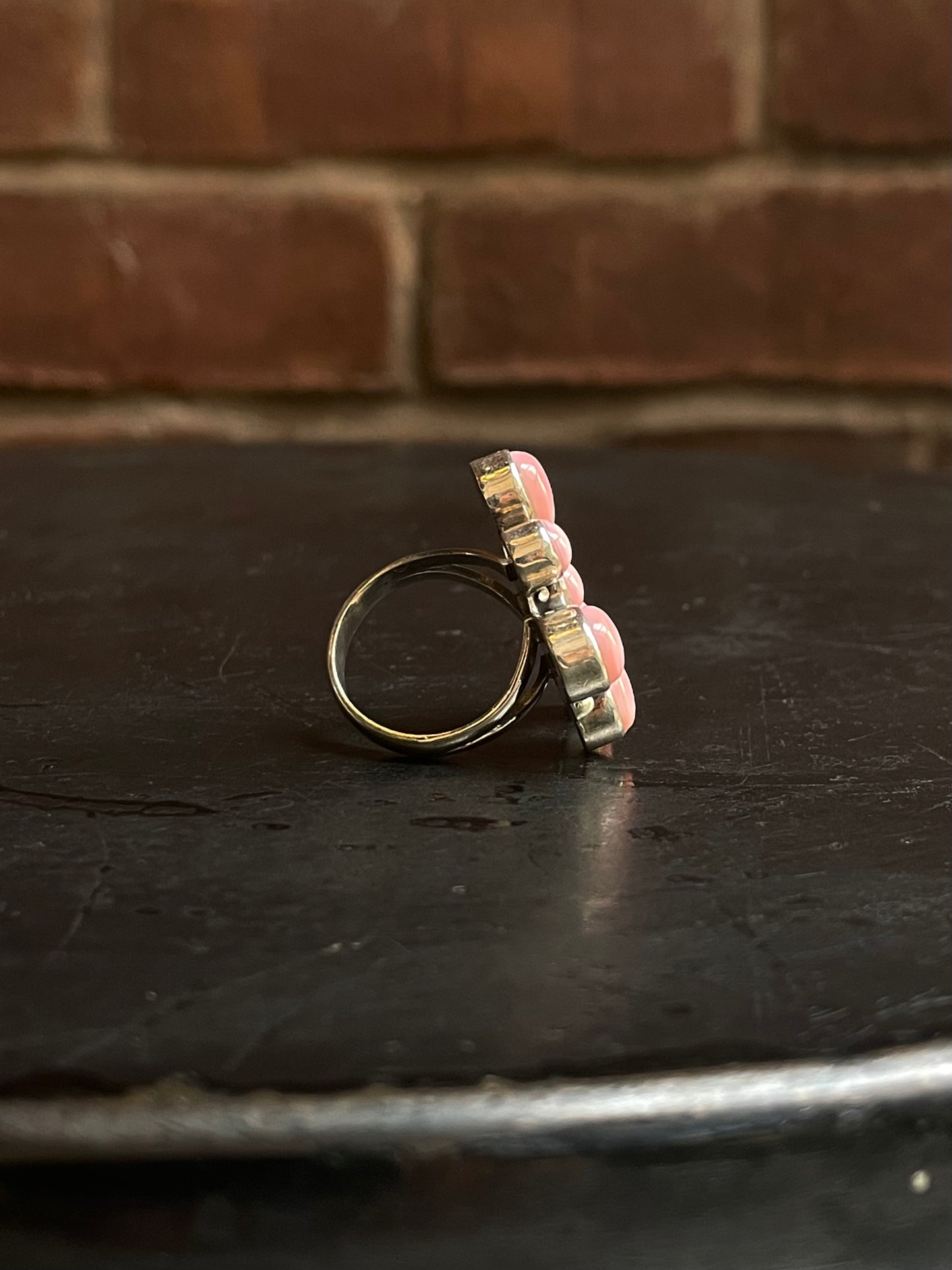 Pink Conch Dragonfly Ring Size 7 | 925 Sterling Silver E998