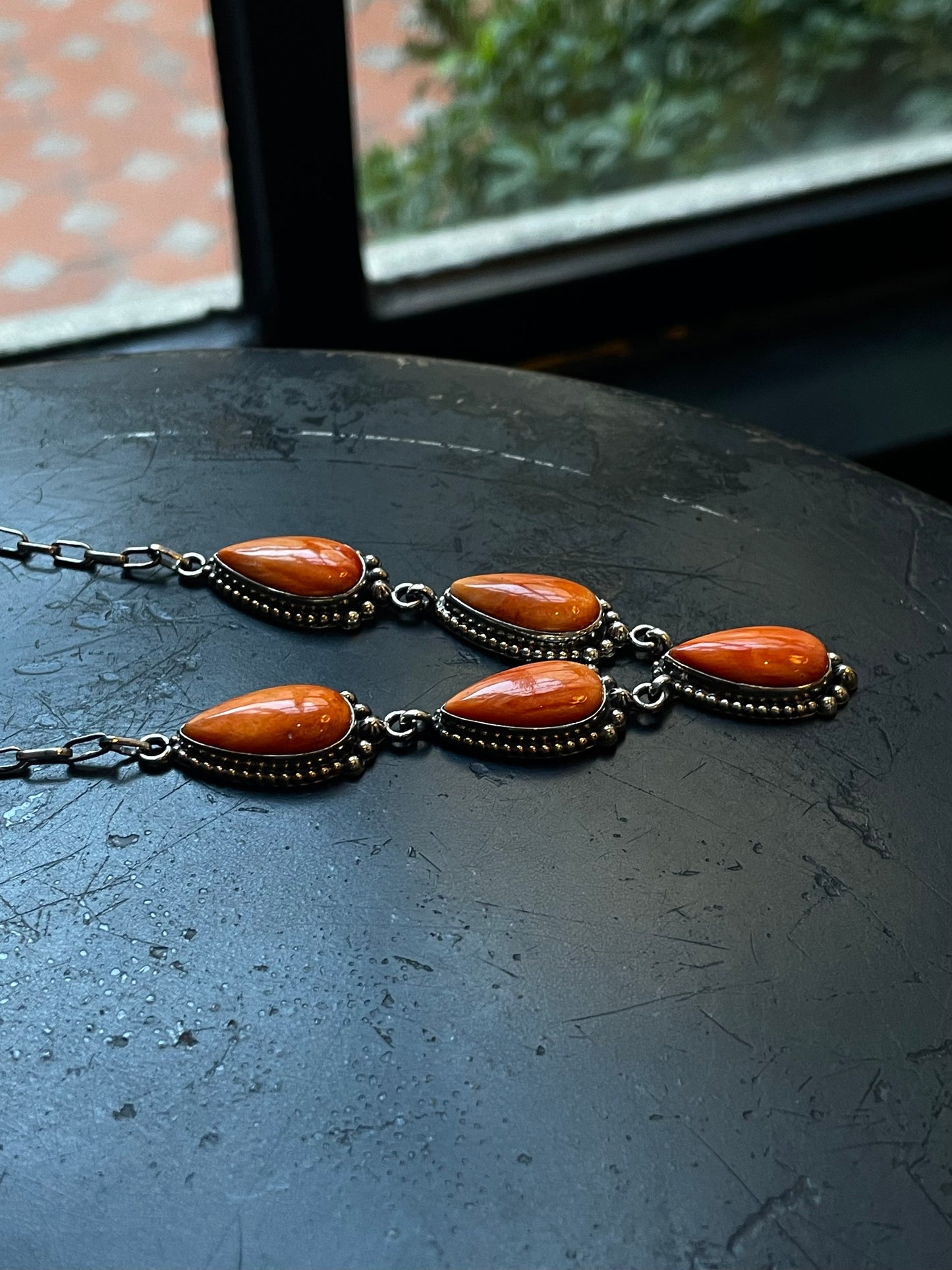 Spiny Oyster Lariat Necklace | Sterling Silver 925 C752