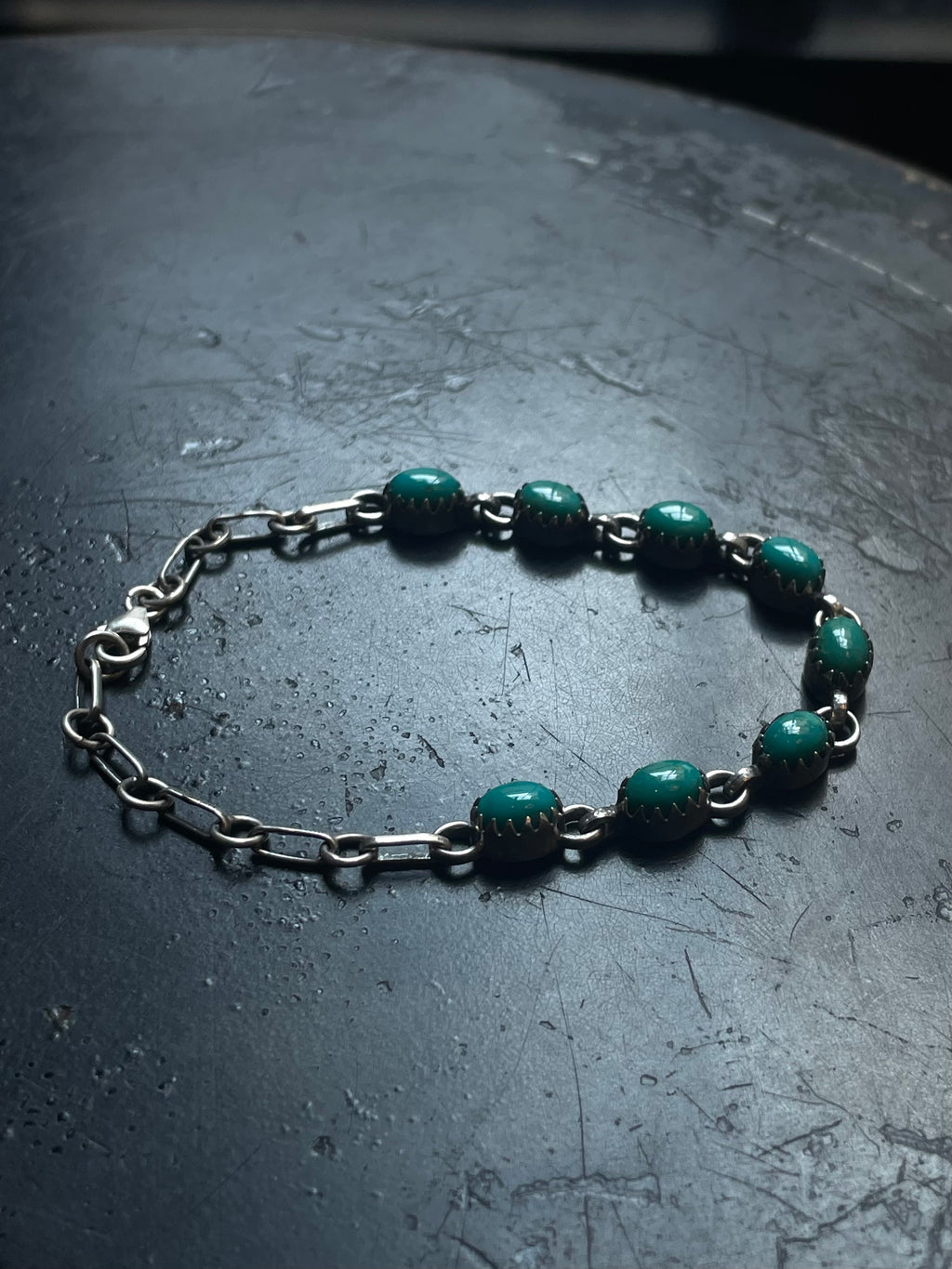 Turquoise Bracelet | 925 Sterling Silver Link Bracelet E551
