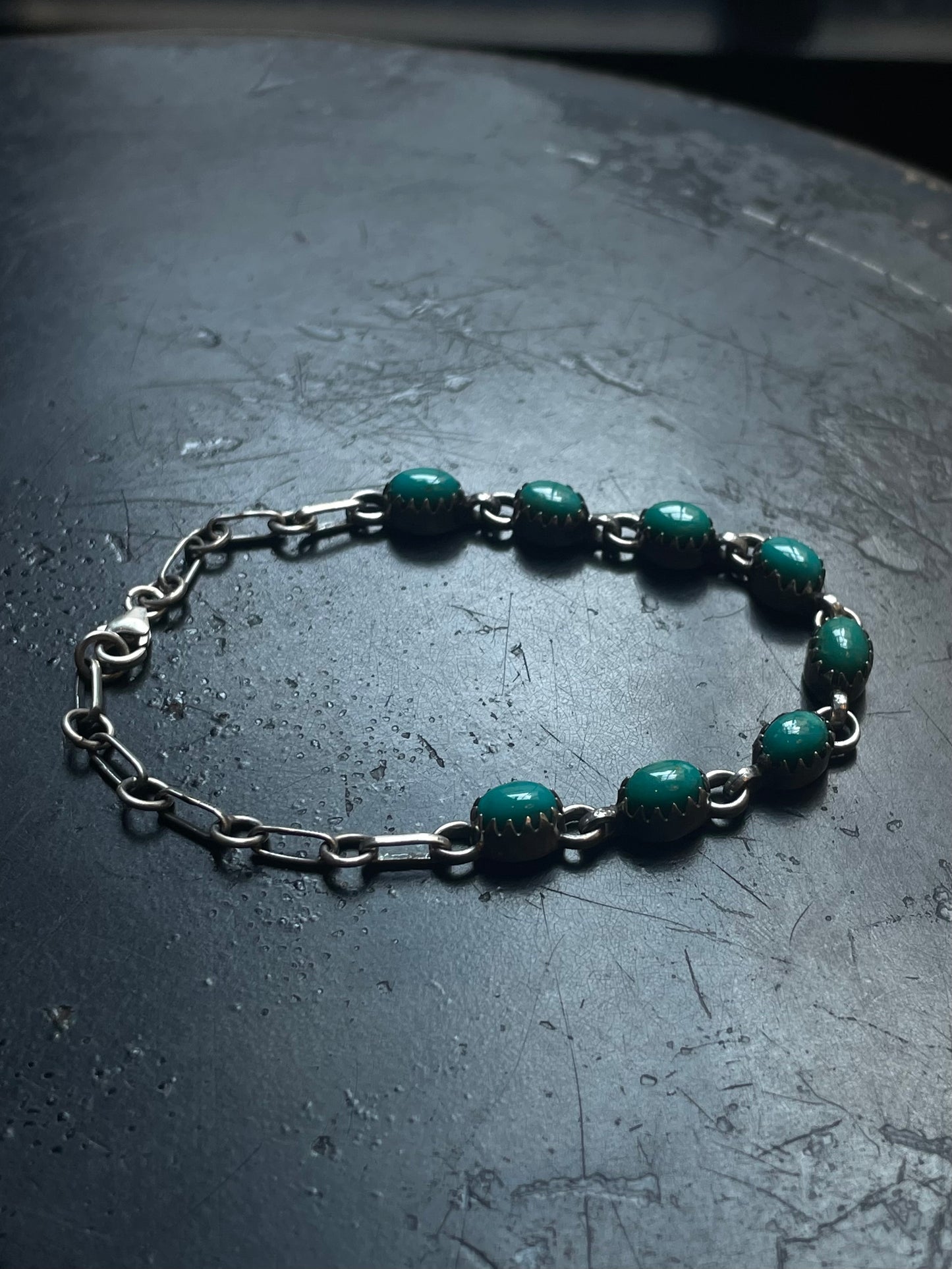 Turquoise Bracelet | 925 Sterling Silver Link Bracelet E551
