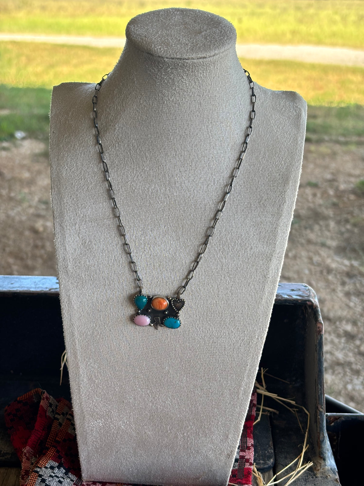 Multistone Bar Necklace | 925 Sterling Silver Z20
