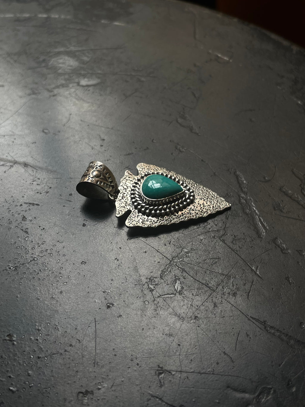 Turquoise Arrowhead Pendant | 925 Sterling Silver E710