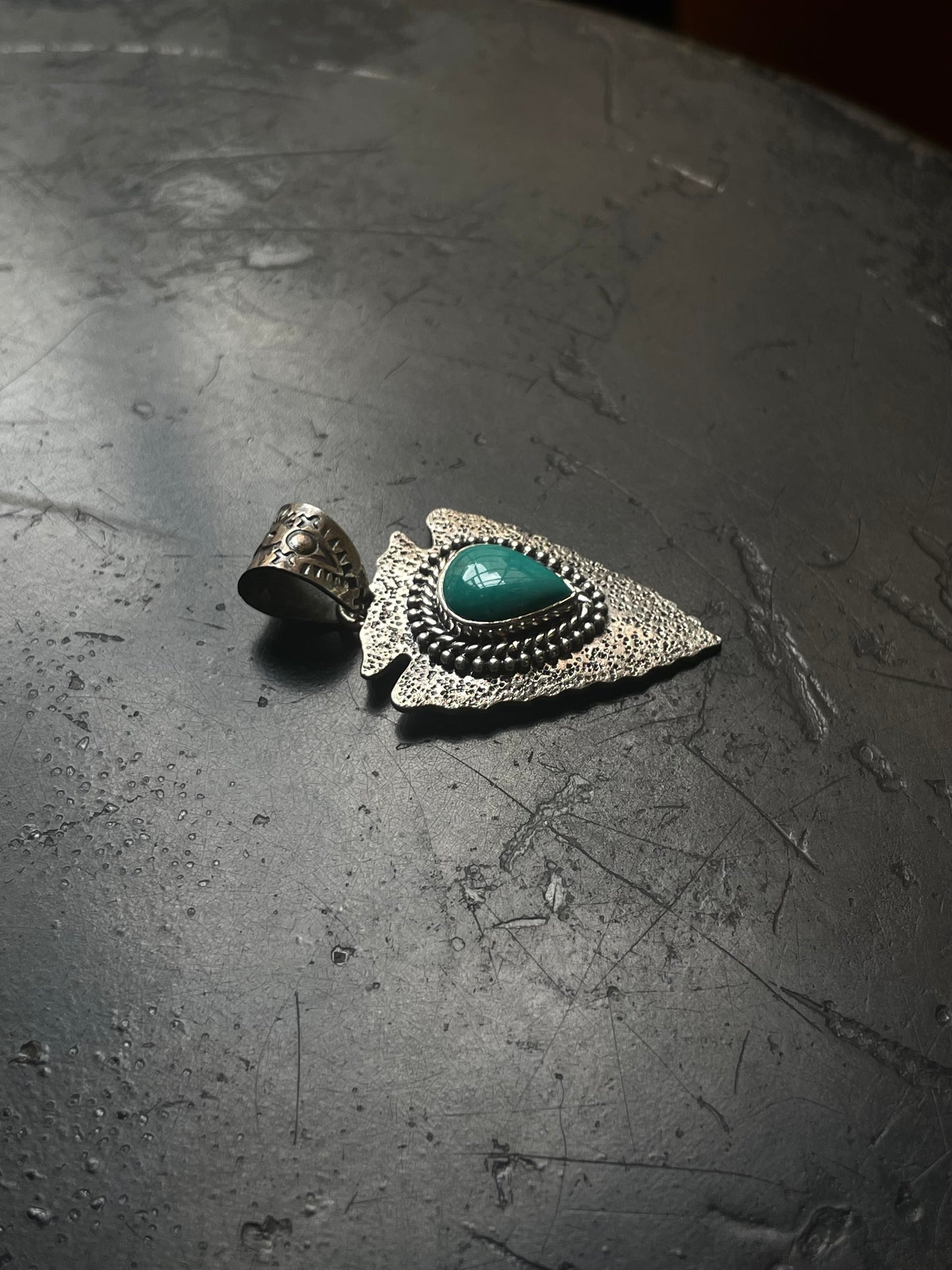 Turquoise Arrowhead Pendant | 925 Sterling Silver E710