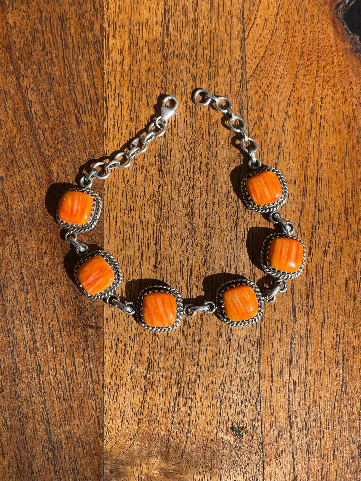 Spiny Oyster Link Bracelet | 925 Sterling Silver C847