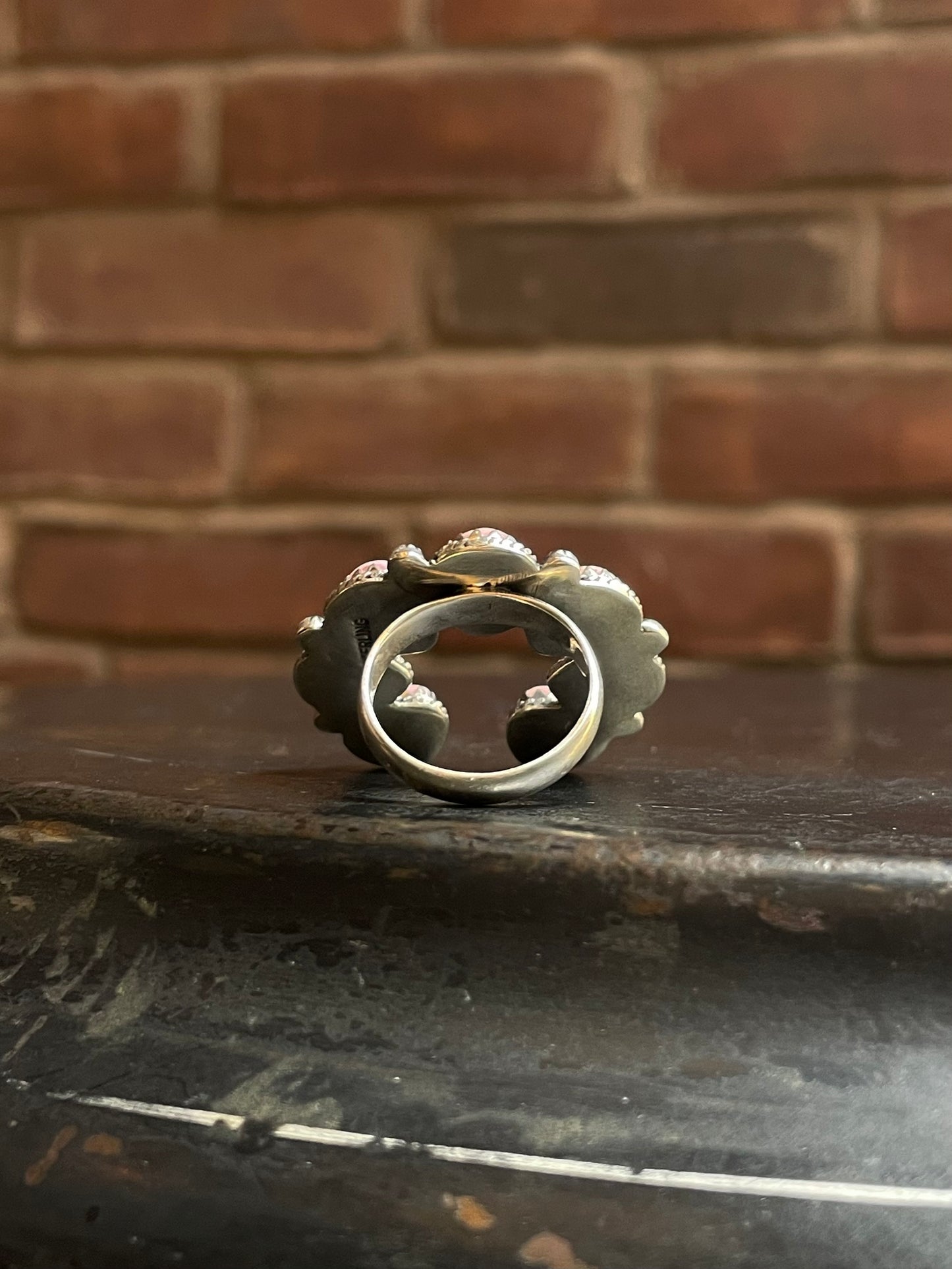 Pink Conch Naja Ring Size 8 | Sterling Silver E923