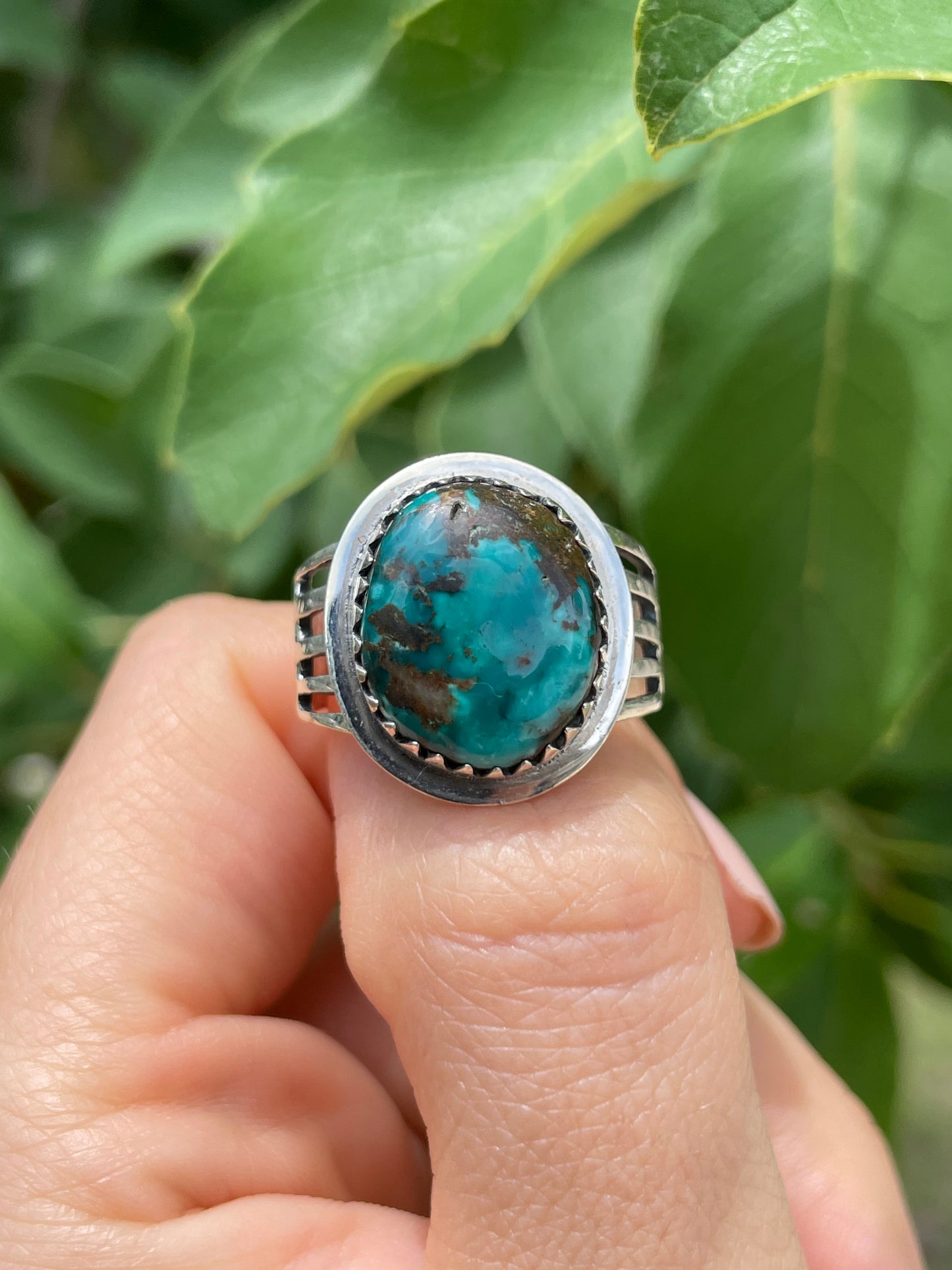 Kingman Turquoise Ring Size 9.25| 925 Sterling Silver D168