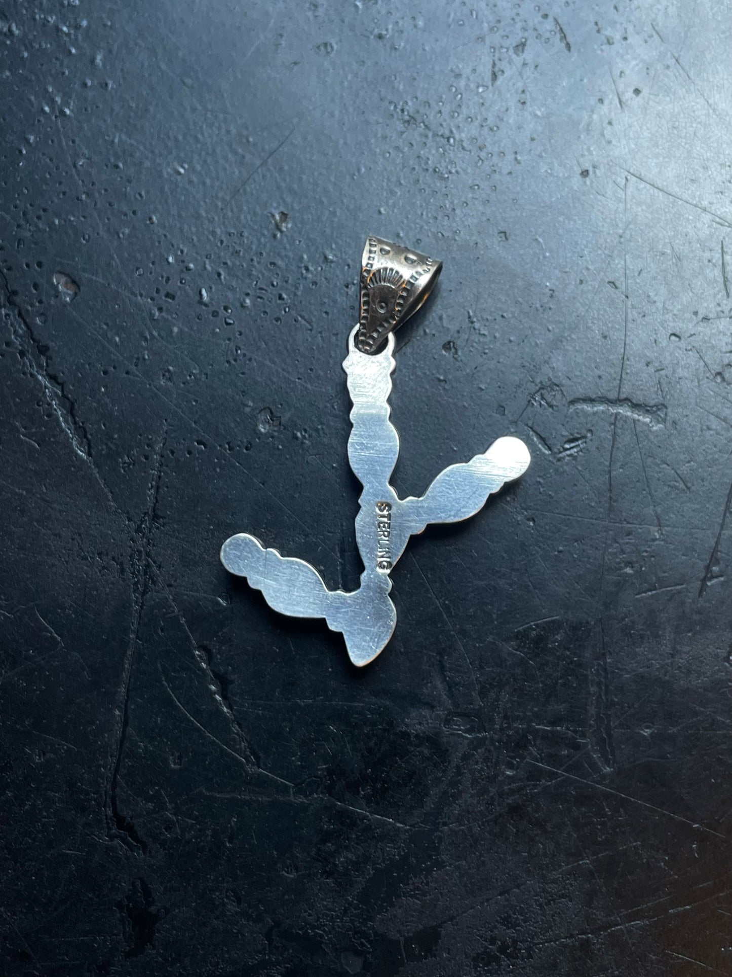 Turquoise Coral Cactus Pendant | 925 Sterling Silver E521