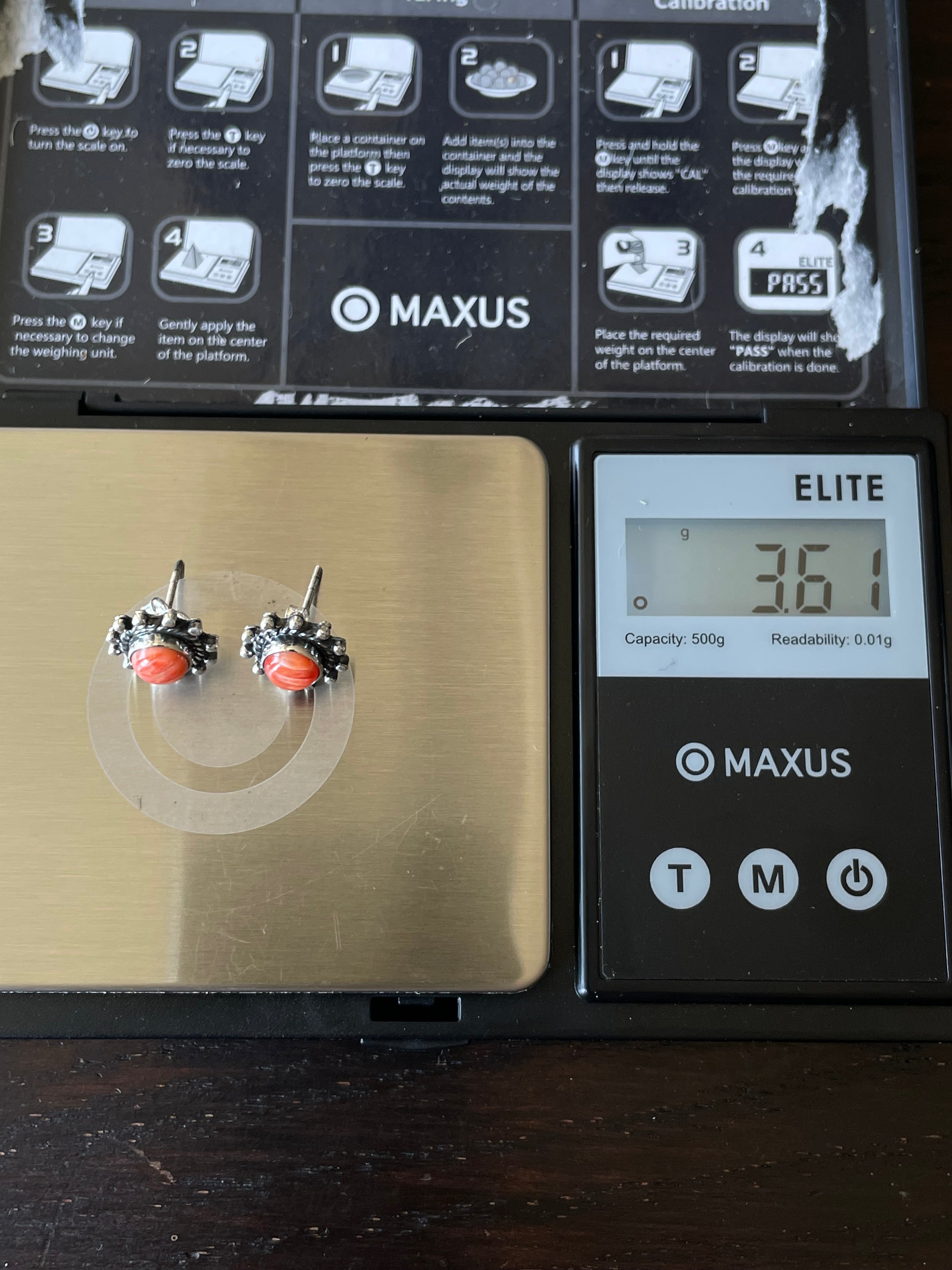 Spiny Oyster Stud Earrings | 925 Sterling Silver E809