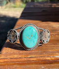 Kingman Turquoise Cuff Bracelet | Sterling Silver B882