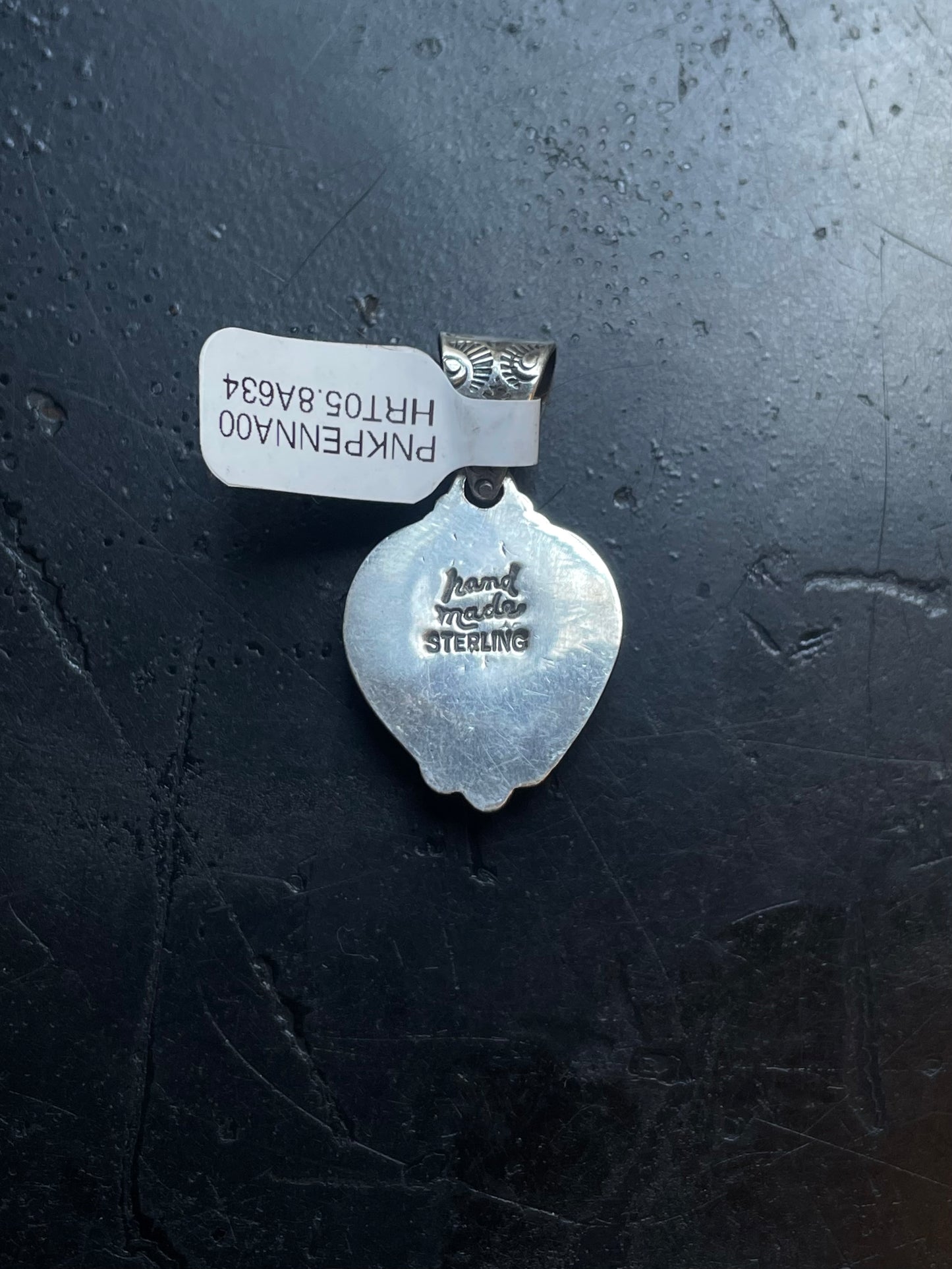 Pink Conch Heart Pendant | Sterling Silver | A634