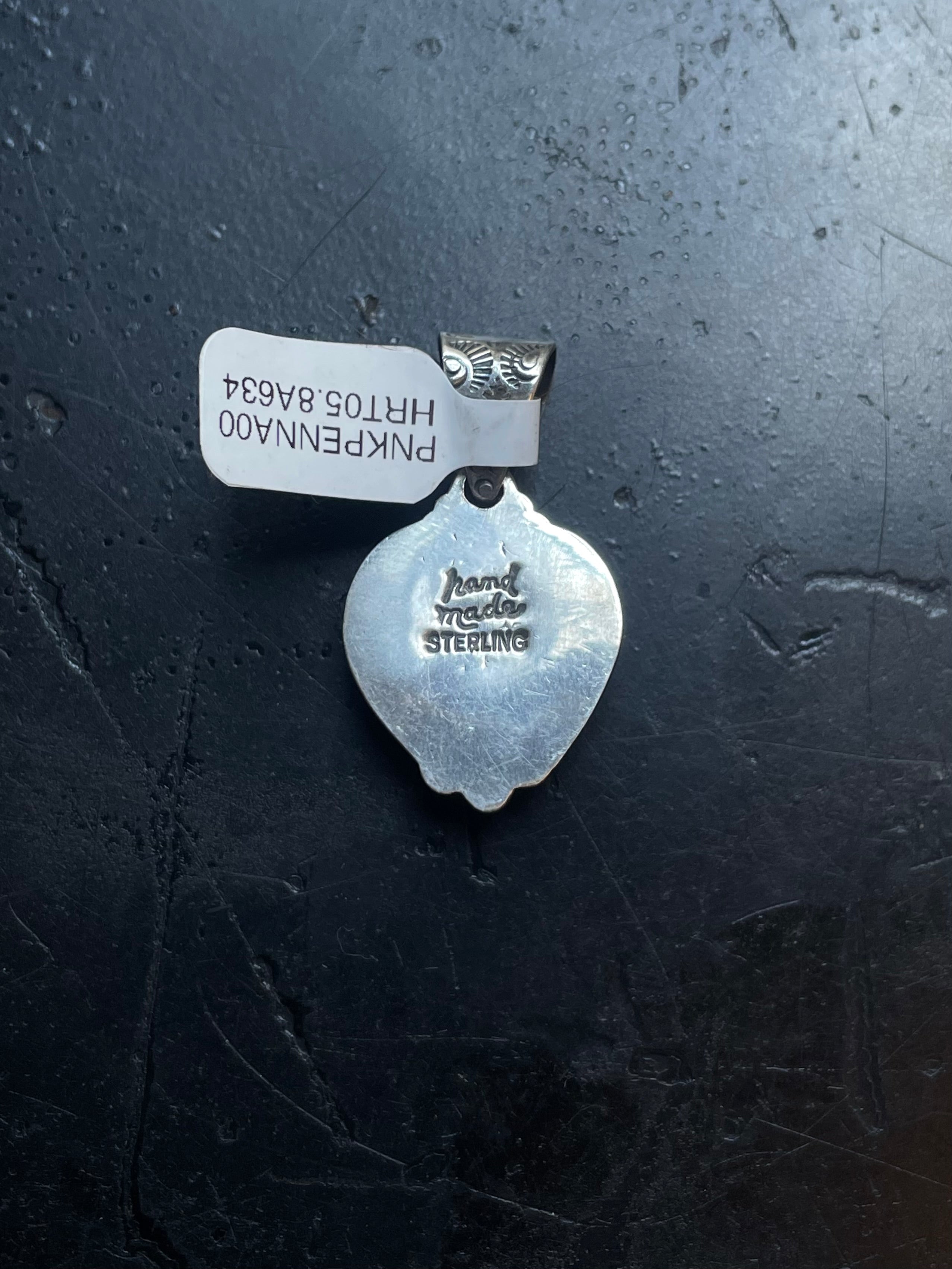 Pink Conch Heart Pendant | Sterling Silver | A634