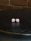Pink Conch Sea Shell Stud Earrings | 925 Sterling Silver C275