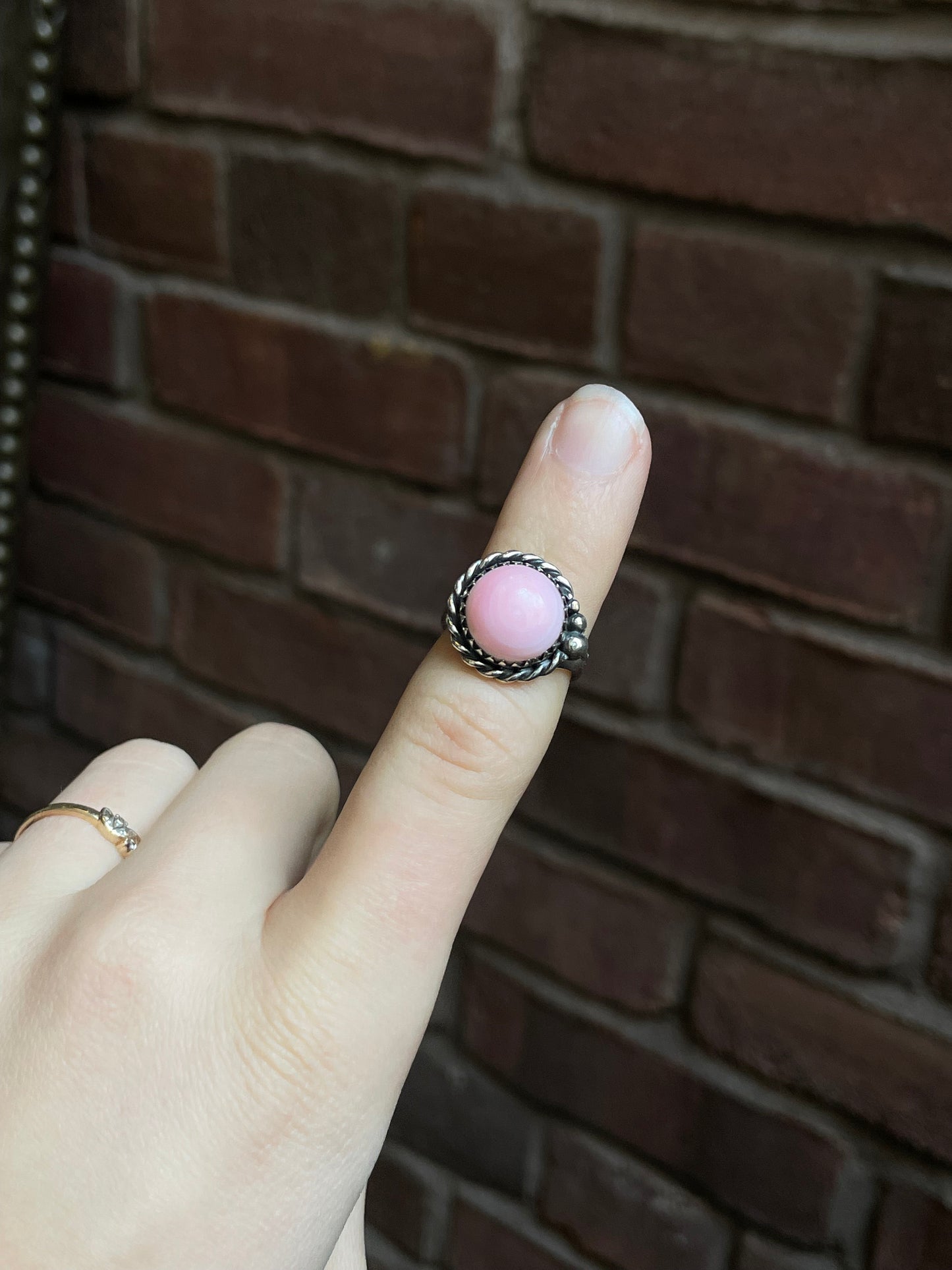 Pink Conch Ring Size 6 | 925 Sterling Silver Southwest E176