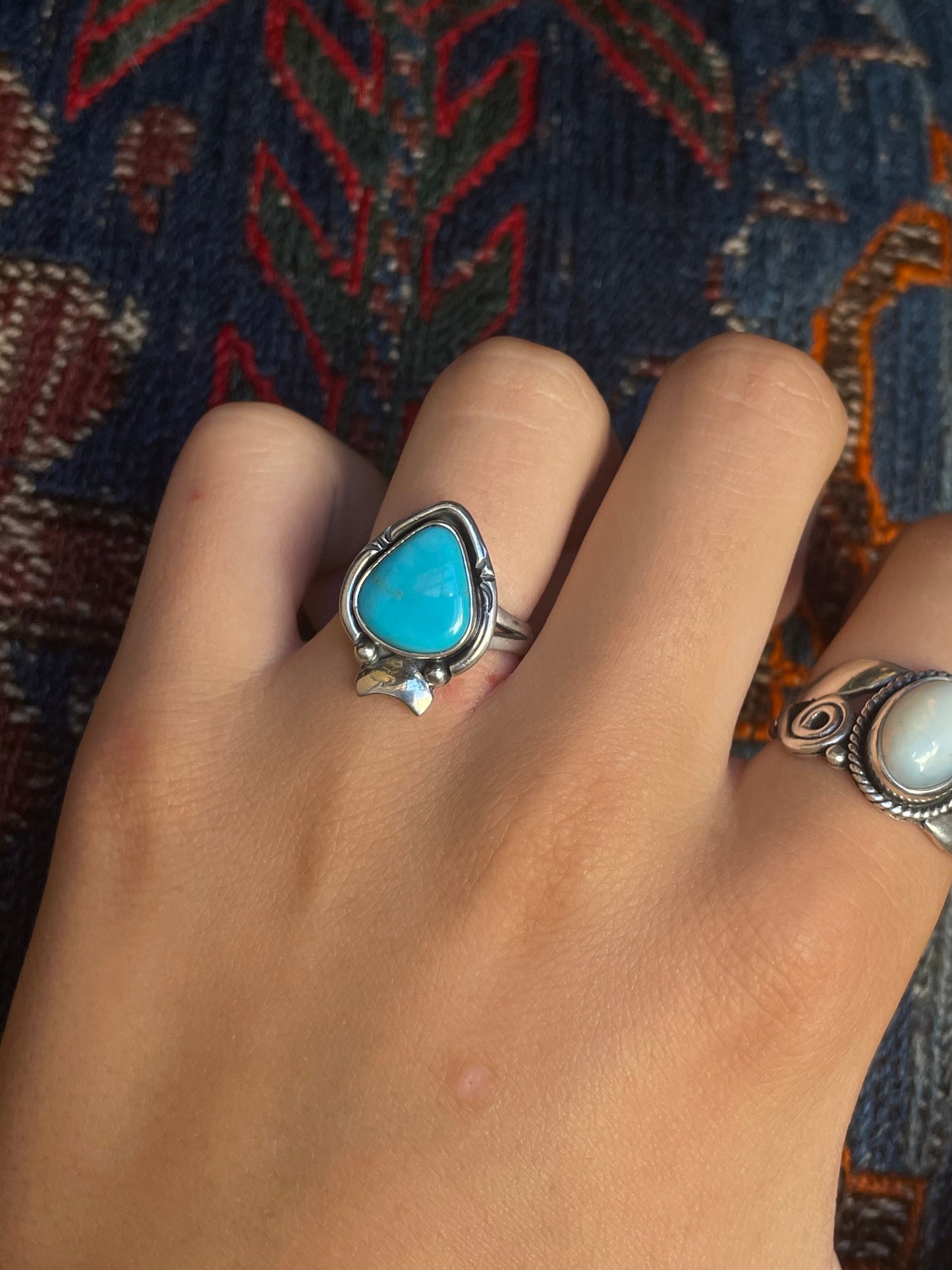 Kingman Turquoise Ring | Sterling Silver | Size 7 G354