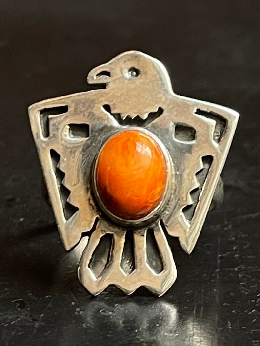 Spiny Oyster Thunderbird Ring Size 9.5 | 925 Sterling Silver G203