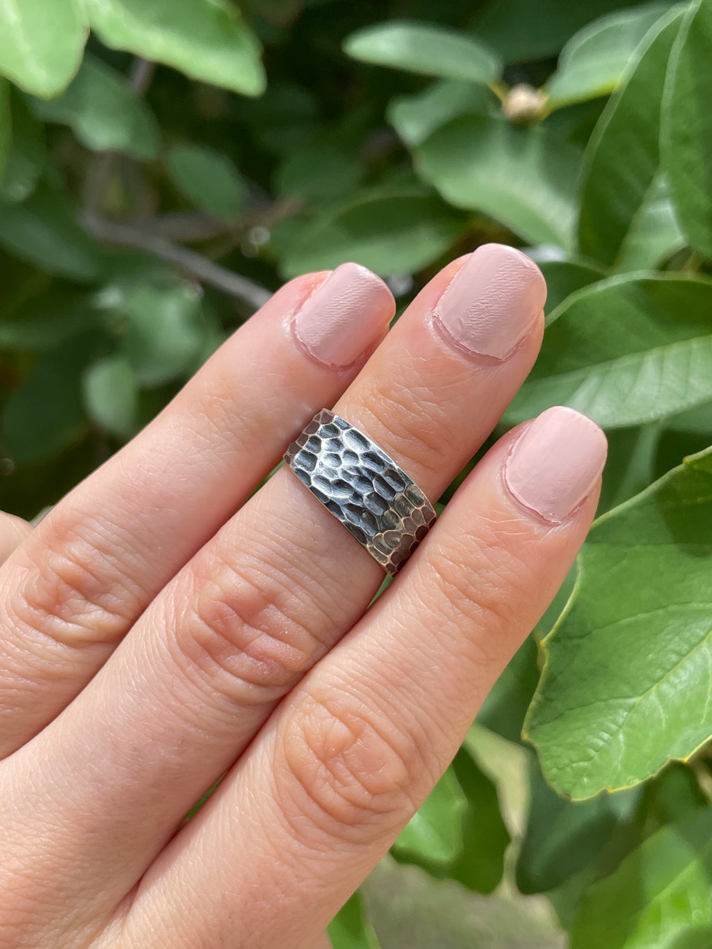 Hammered Sterling Silver Band Ring Size 6 | 925 Sterling Silver D185