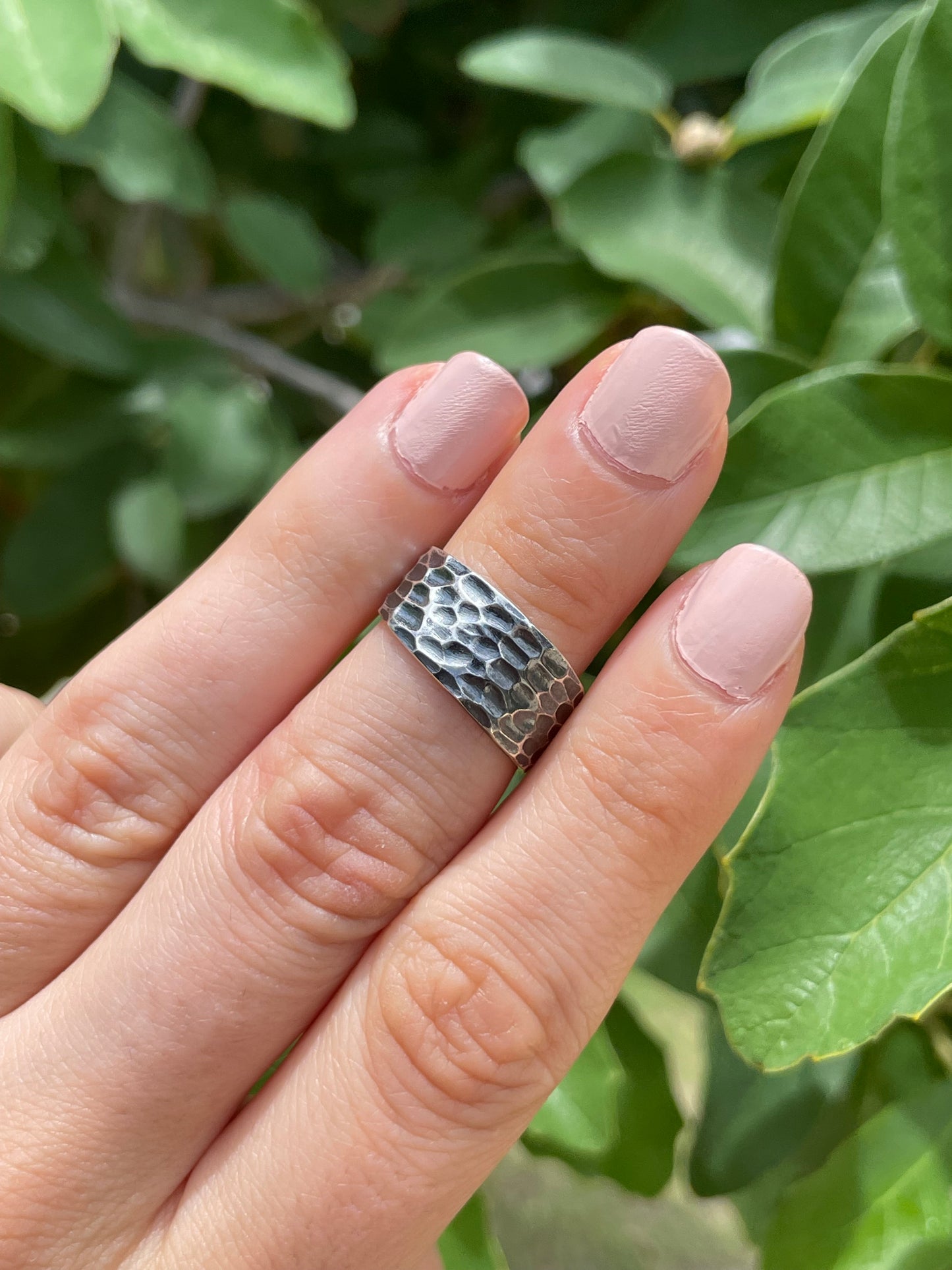 Hammered Sterling Silver Band Ring Size 6 | 925 Sterling Silver D185