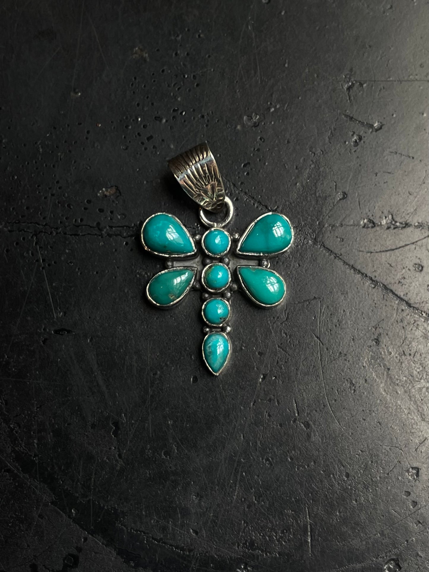 Turquoise Dragonfly Pendant | 925 Sterling Silver E269