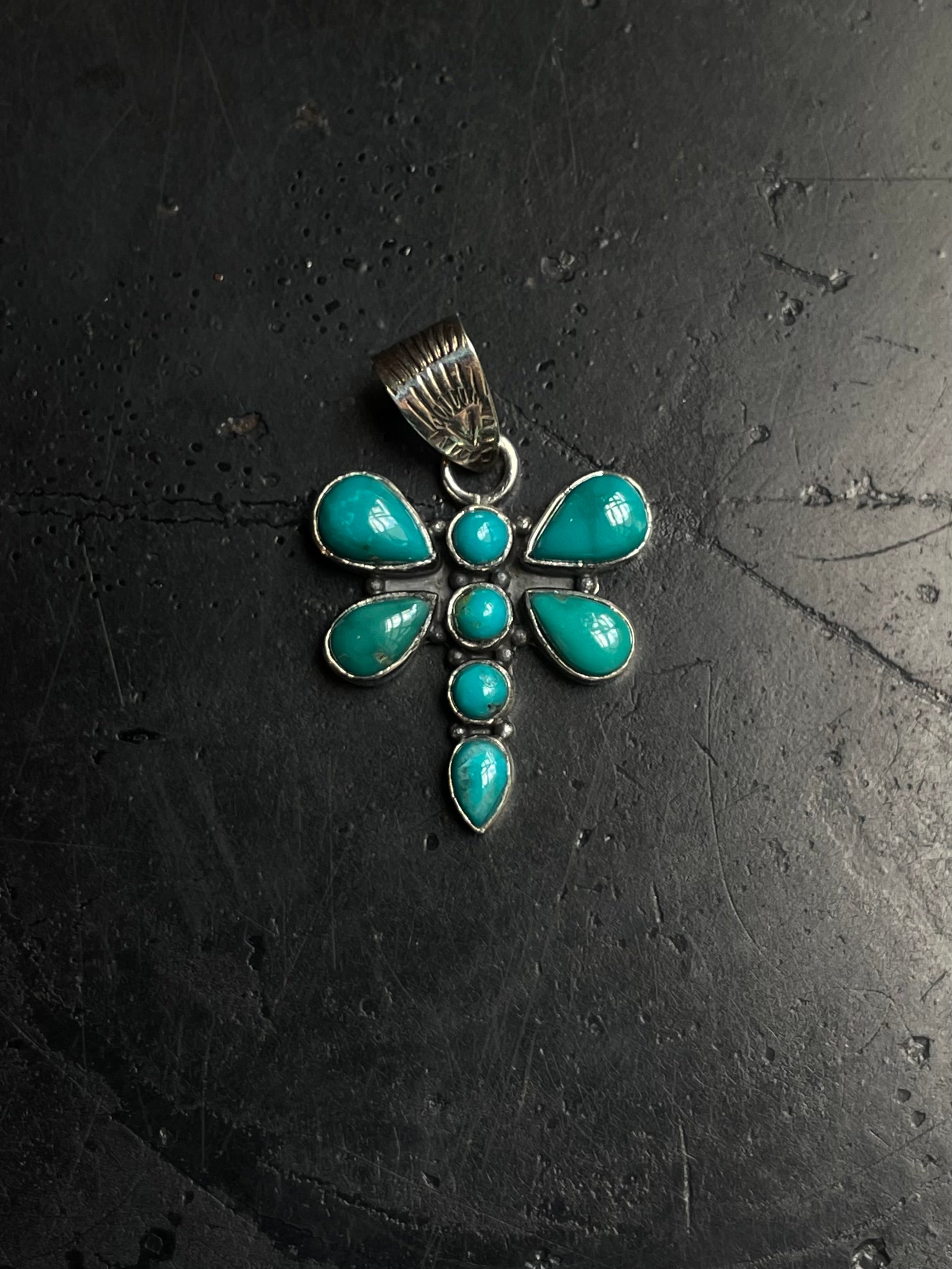 Turquoise Dragonfly Pendant | 925 Sterling Silver E269