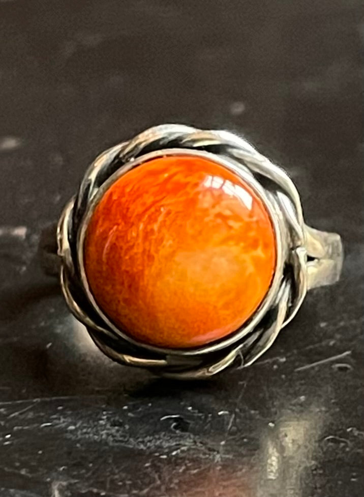 Spiny Oyster Ring Size 8| 925 Sterling Silver G209