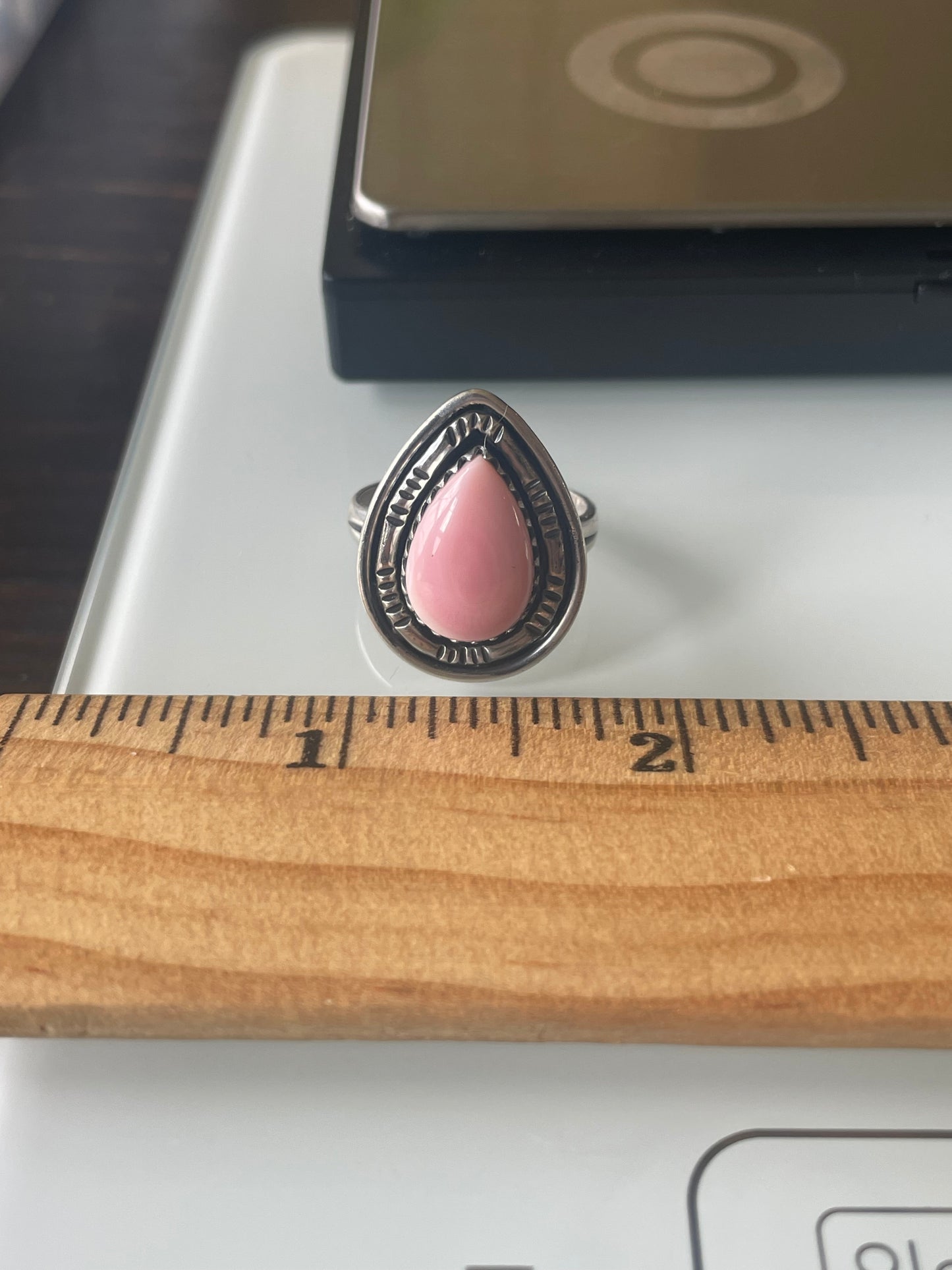 Pink Conch Ring Size 9 | 925 Sterling Silver G114