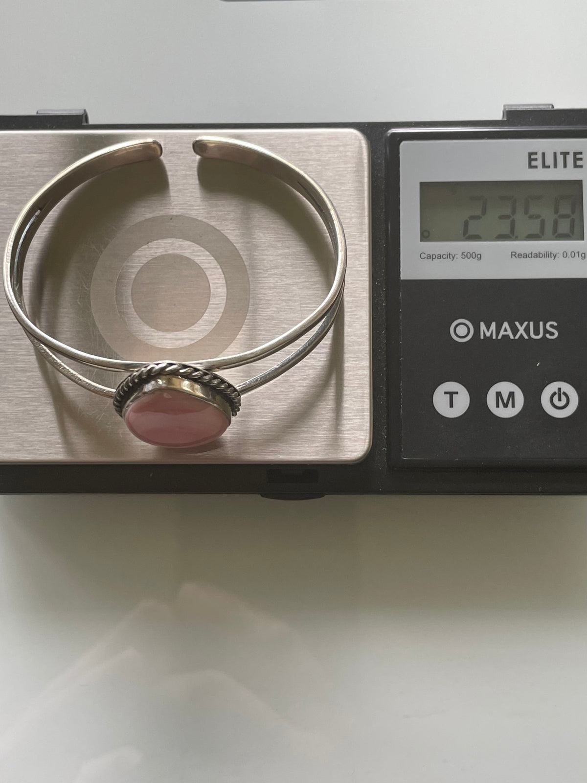Pink Conch Teardrop Cuff Bracelet | 925 Sterling Silver G769