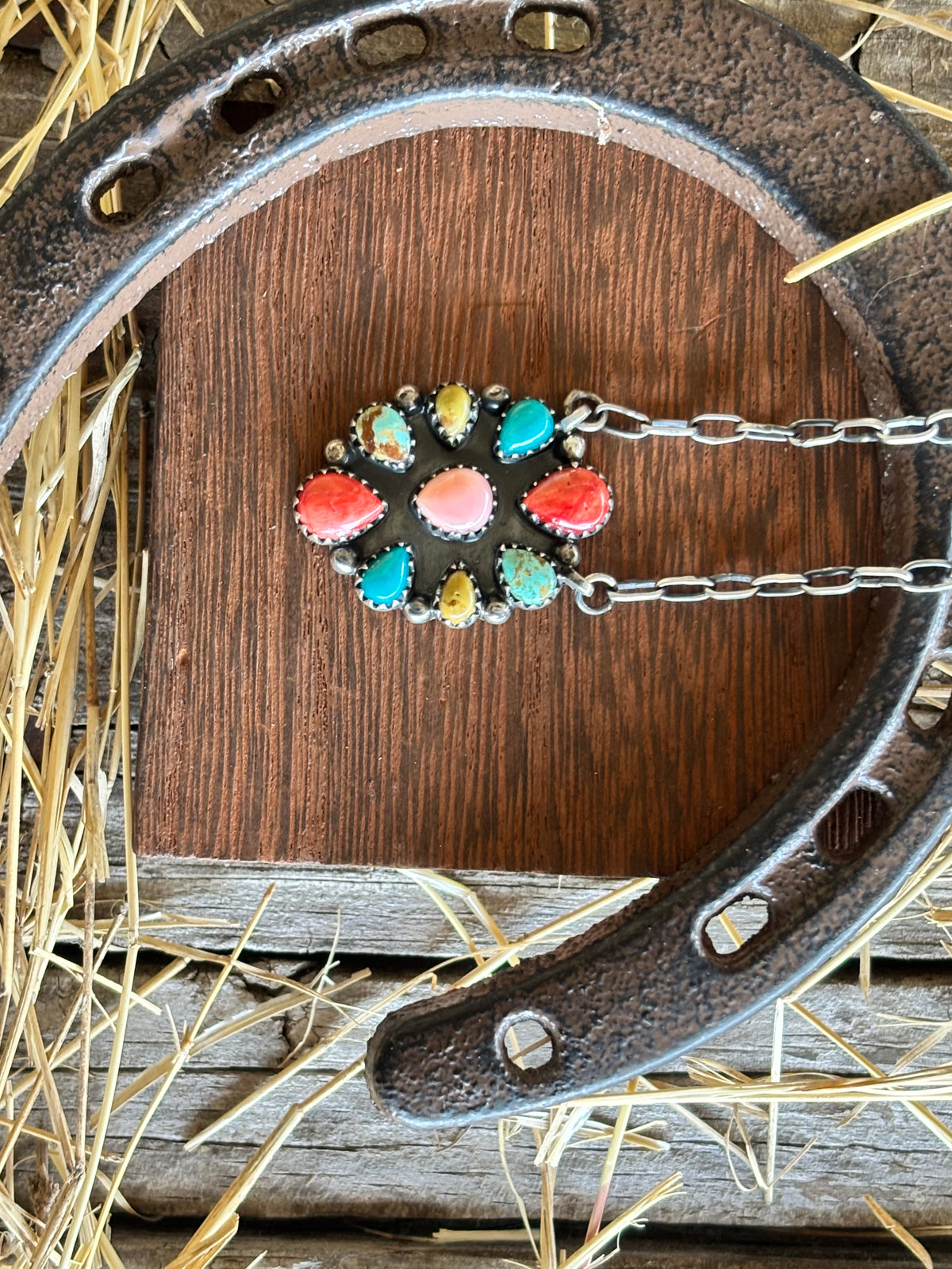 Mixed Stone Statement Necklace | 925 Sterling Silver Z17