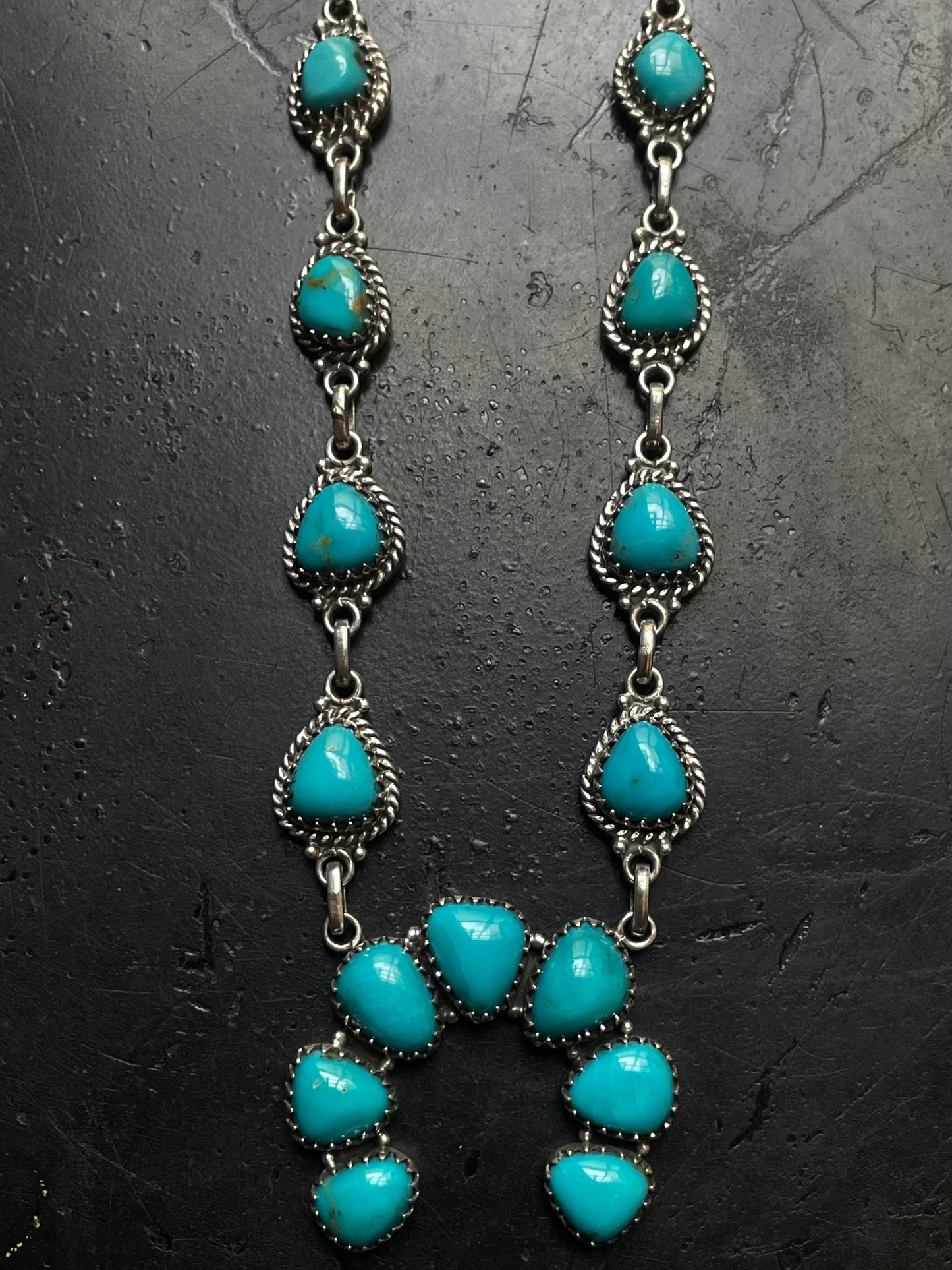 Kingman Turquoise Naja Necklace | 925 Sterling Silver G405