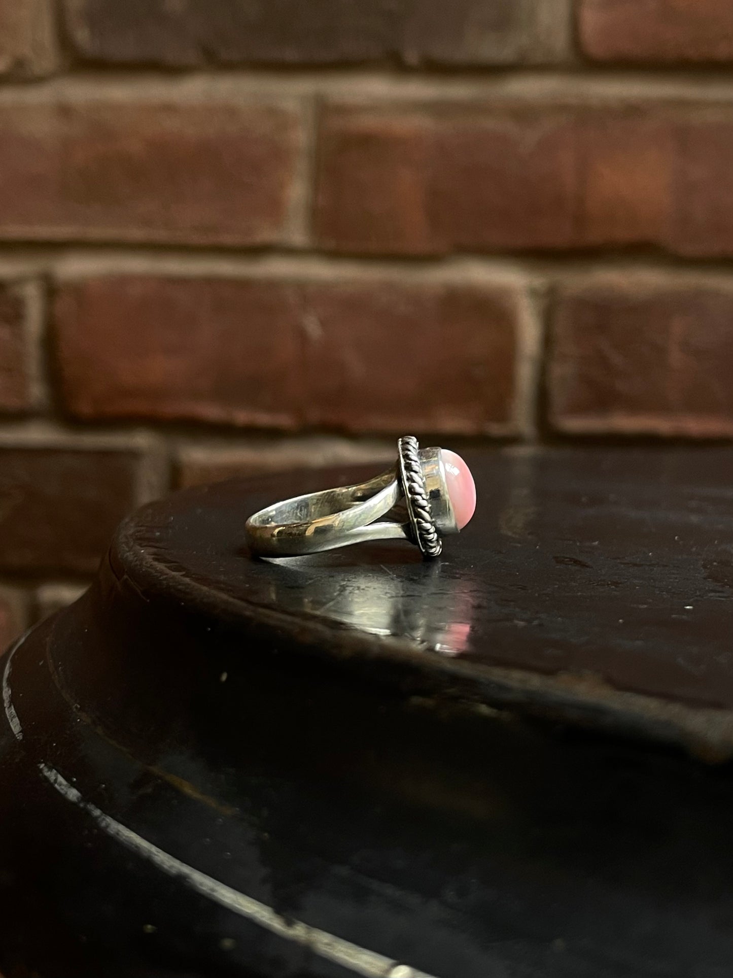 Pink Conch Ring Size 9 | 925 Sterling Silver E756
