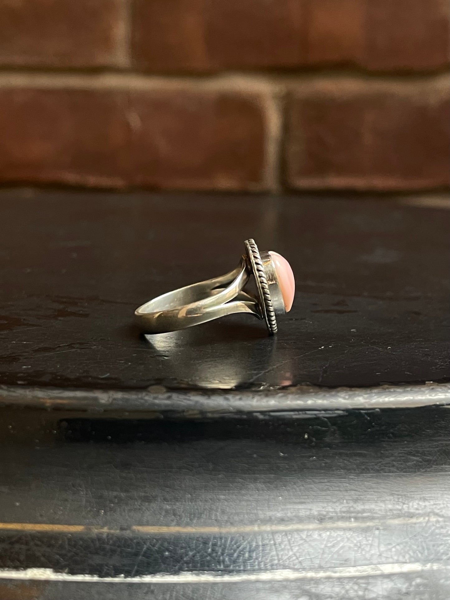Pink Conch Heart Ring Size 9 | 925 Sterling Silver G120