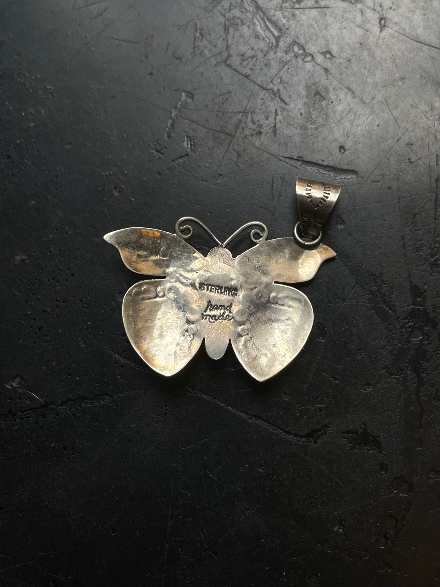 Pink Conch Butterfly Pendant | 925 Sterling Silver E506