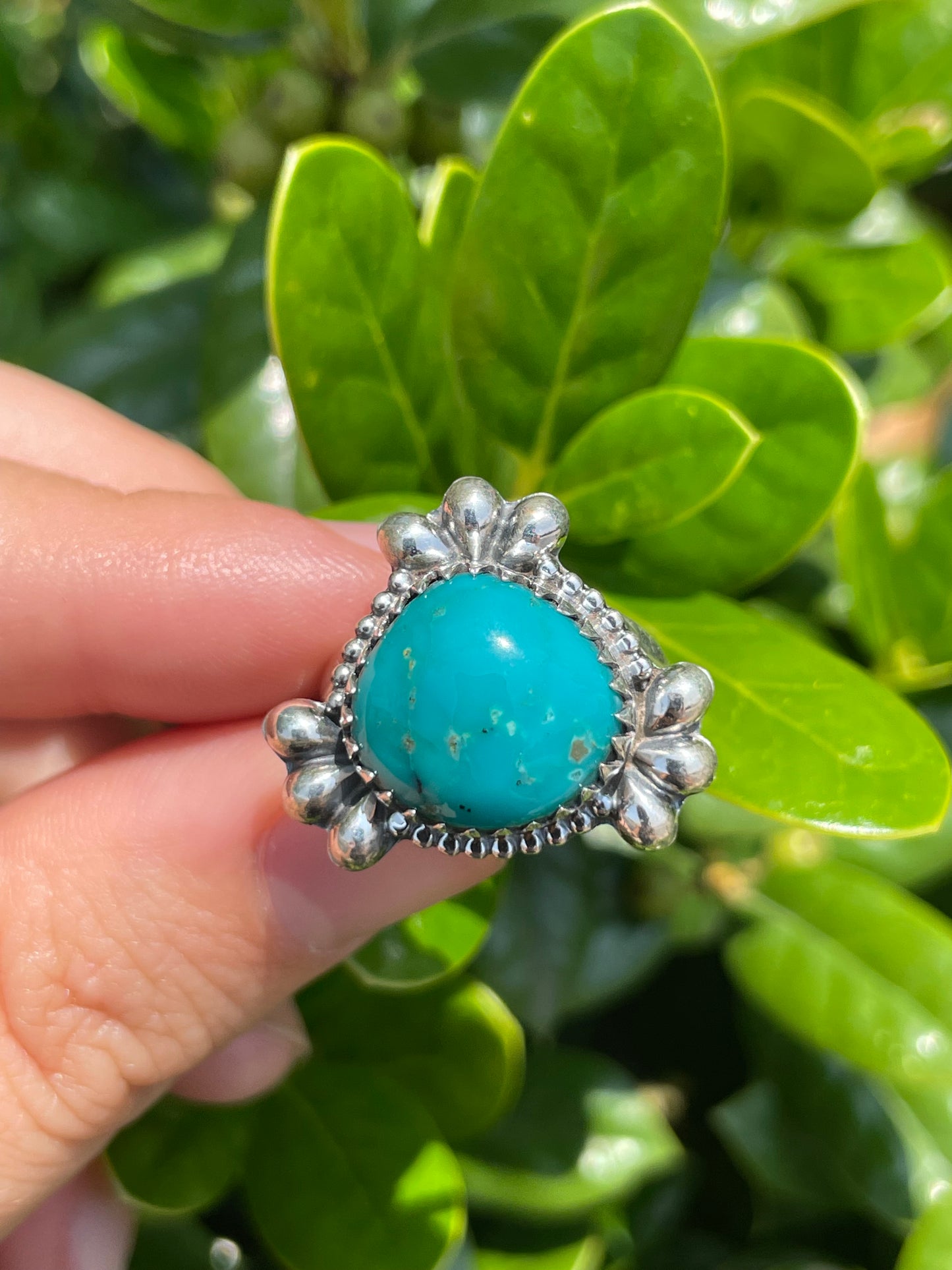 Kingman Turquoise Ring Size 6.75 | 925 Sterling Silver U49