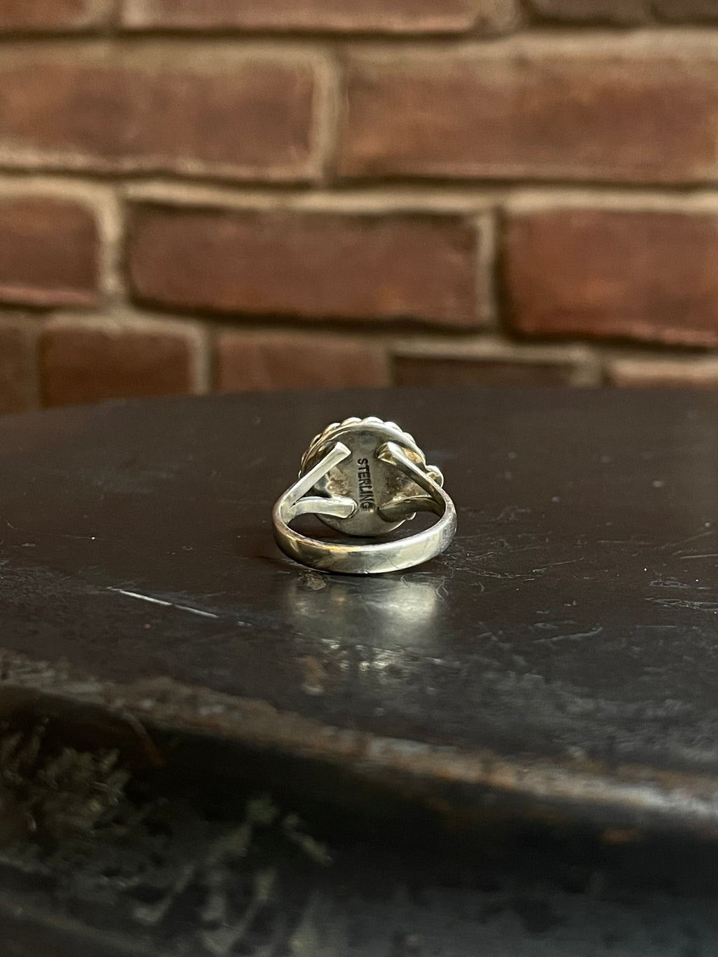 Pink Conch Rope Ring | 925 Sterling Silver Size 9 E452