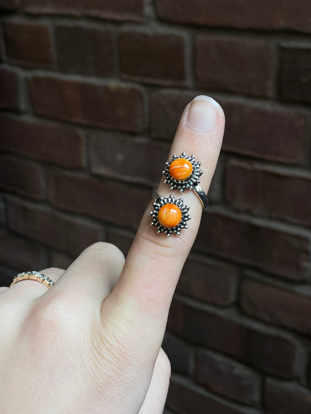Spiny Oyster Bypass Ring Size 6 | 925 Sterling Silver Southwest E142