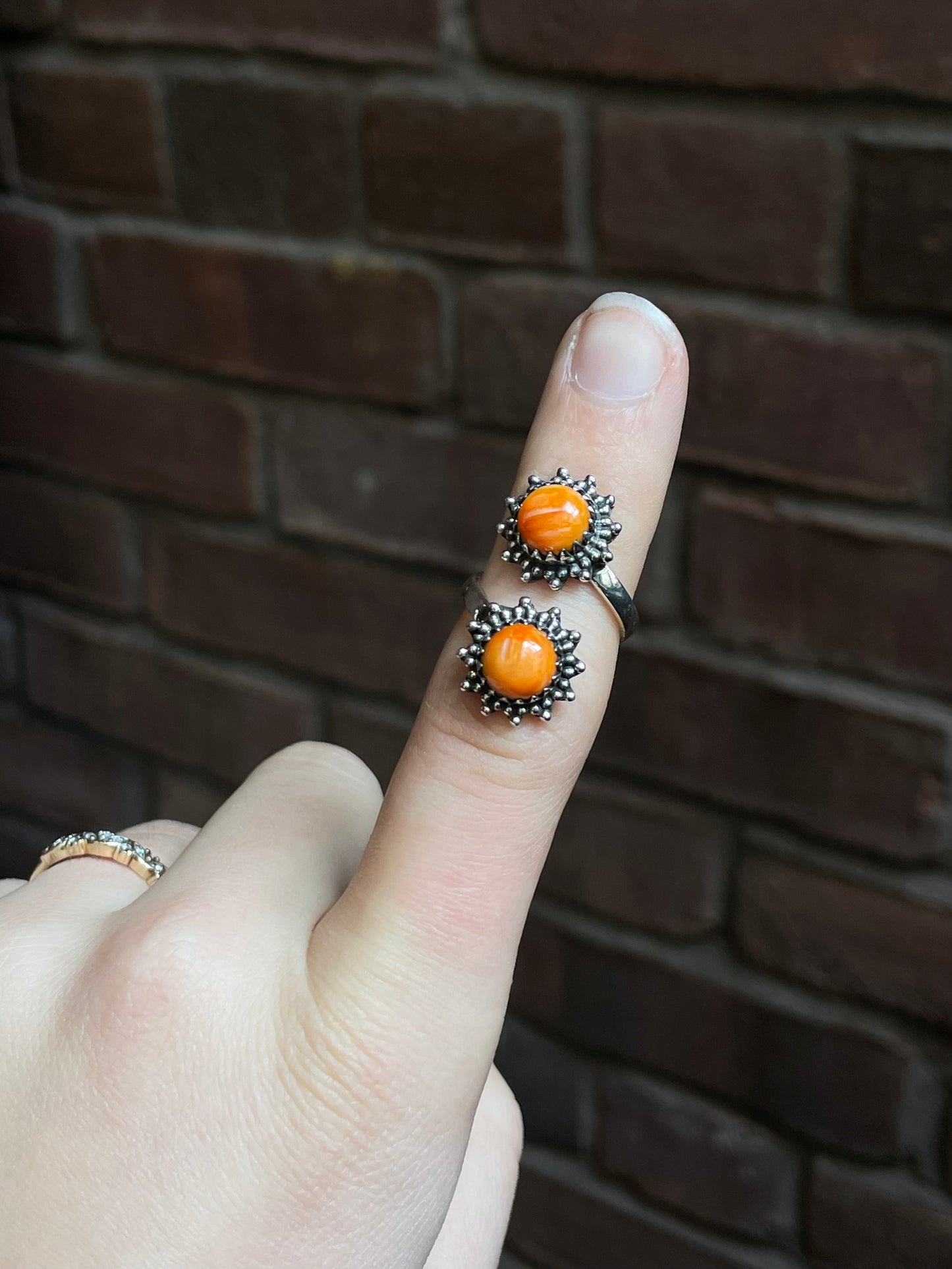Spiny Oyster Bypass Ring Size 6 | 925 Sterling Silver Southwest E142