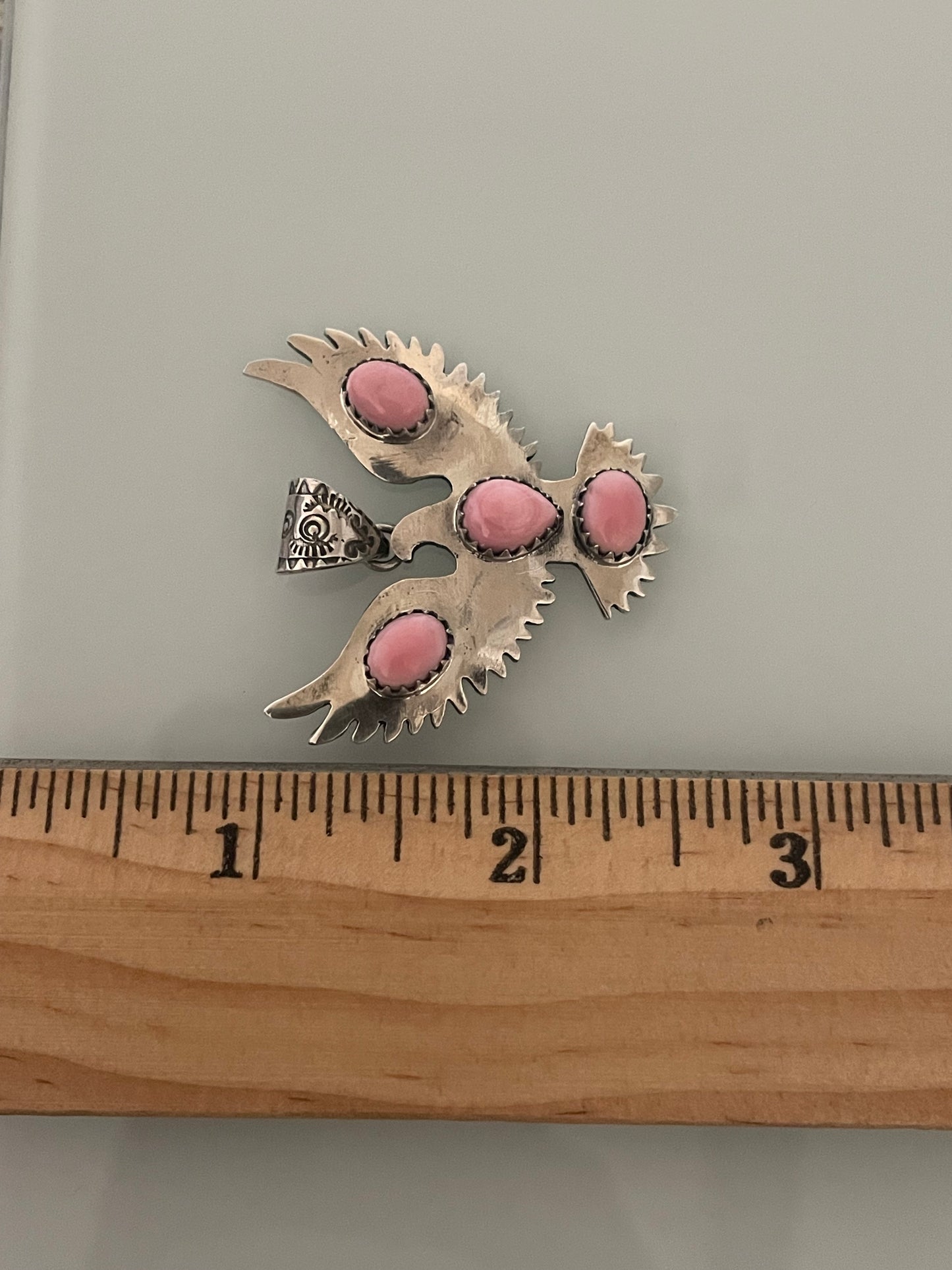 Pink Conch Bird Pendant | 925 Sterling Silver C990