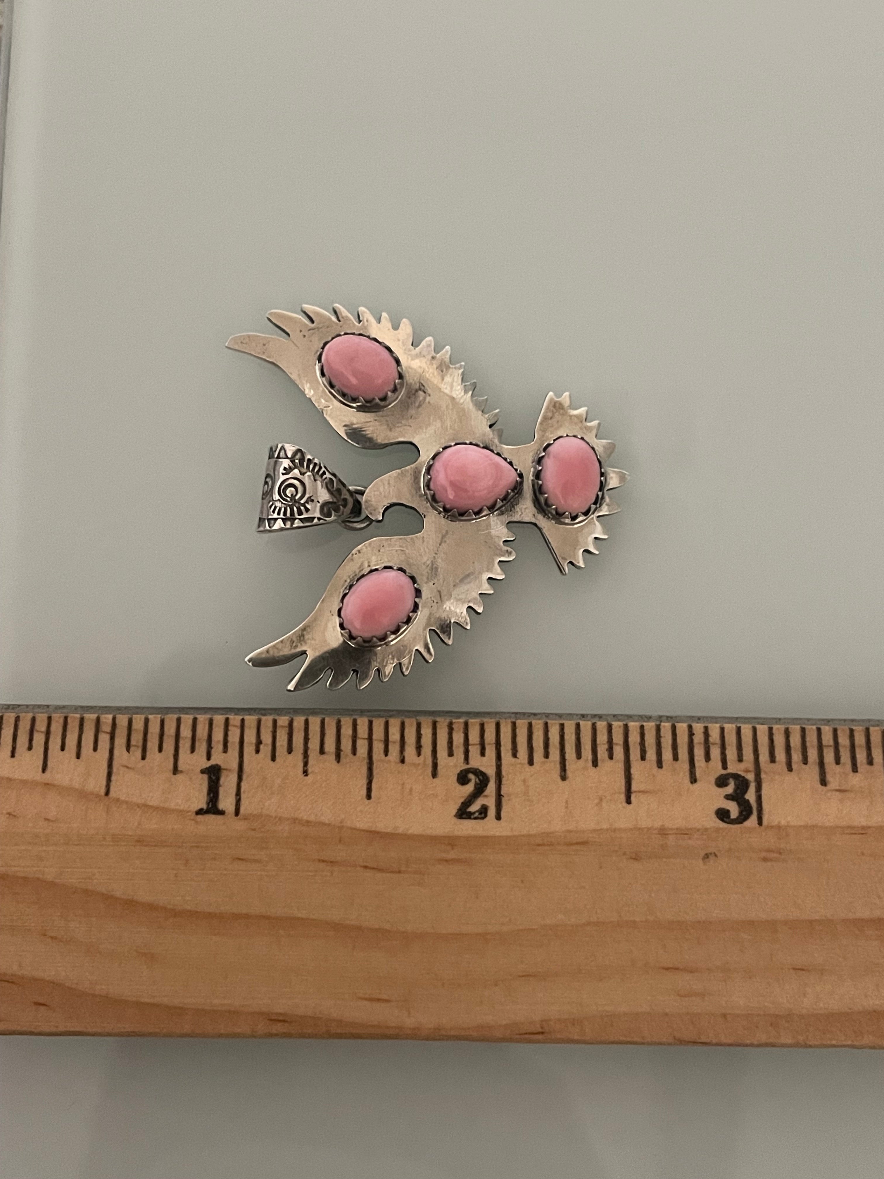 Pink Conch Bird Pendant | 925 Sterling Silver C990