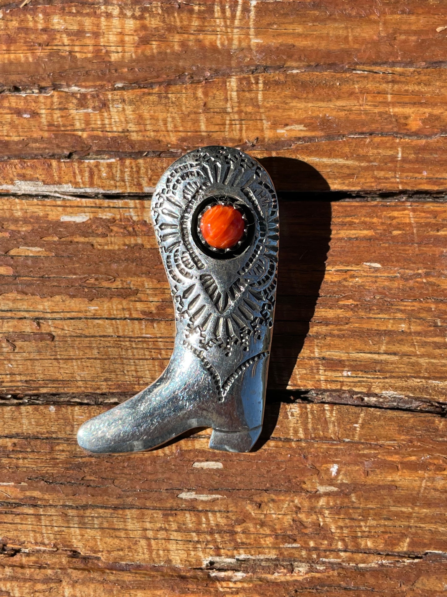 Spiny Oyster Boot Pendant | 925 Sterling Silver B917
