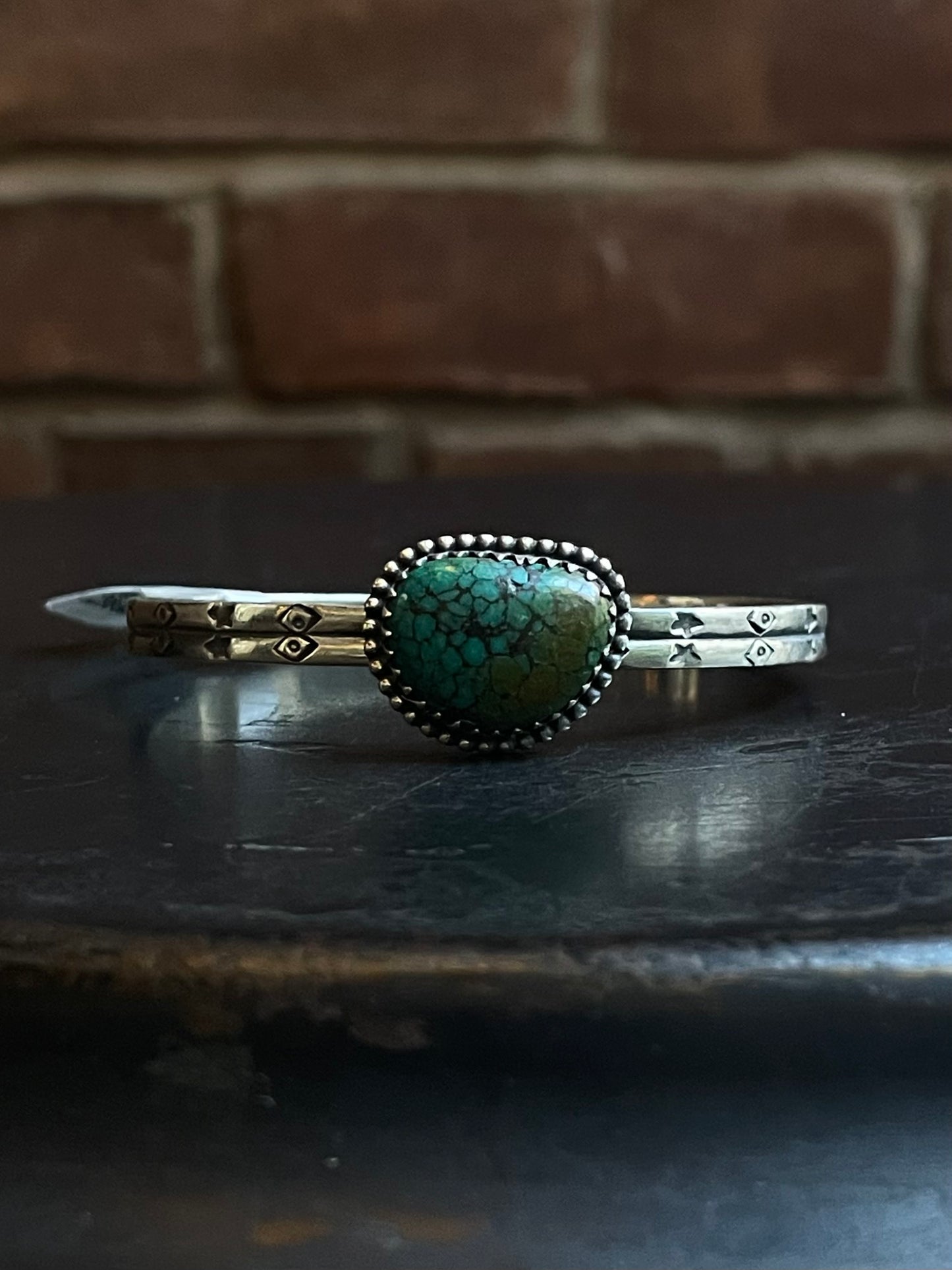 Turquoise Adjustable Cuff | Sterling Silver | A781