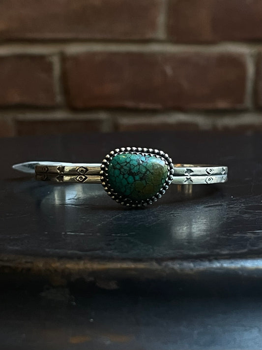 Turquoise Adjustable Cuff | Sterling Silver | A781