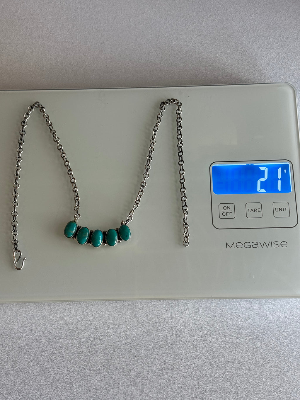 Kingman Turquoise Bar Necklace | 925 Sterling Silver C475