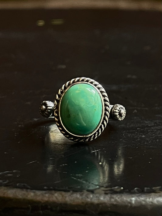 Kingman Turquoise Ring Size 8 | 925 Sterling Silver E728