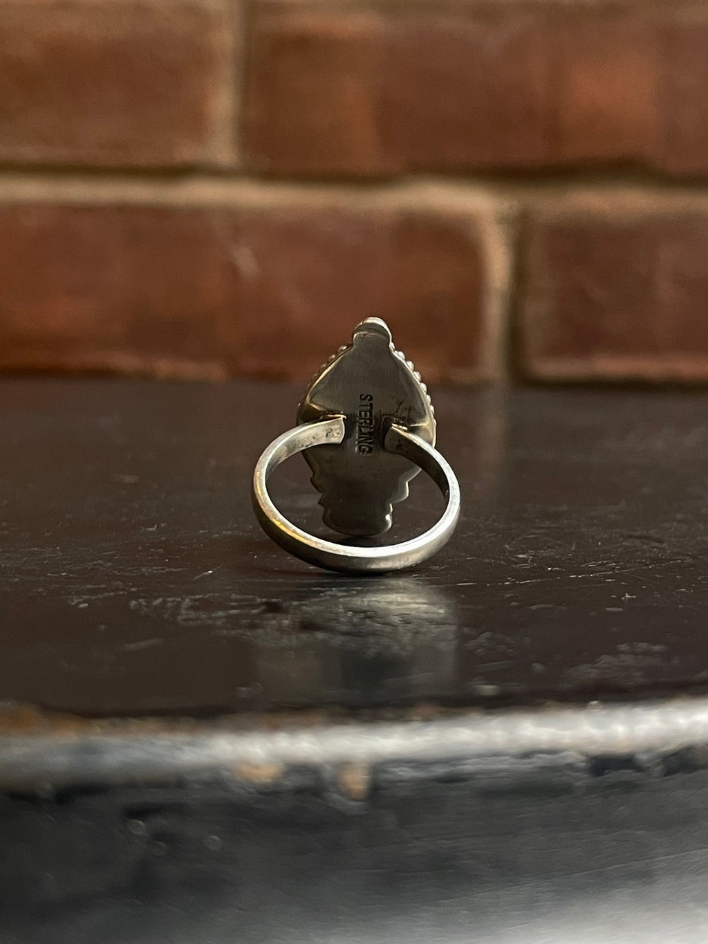 Pink Conch Tear Drop Ring Size 6 | 925 Sterling Silver G152