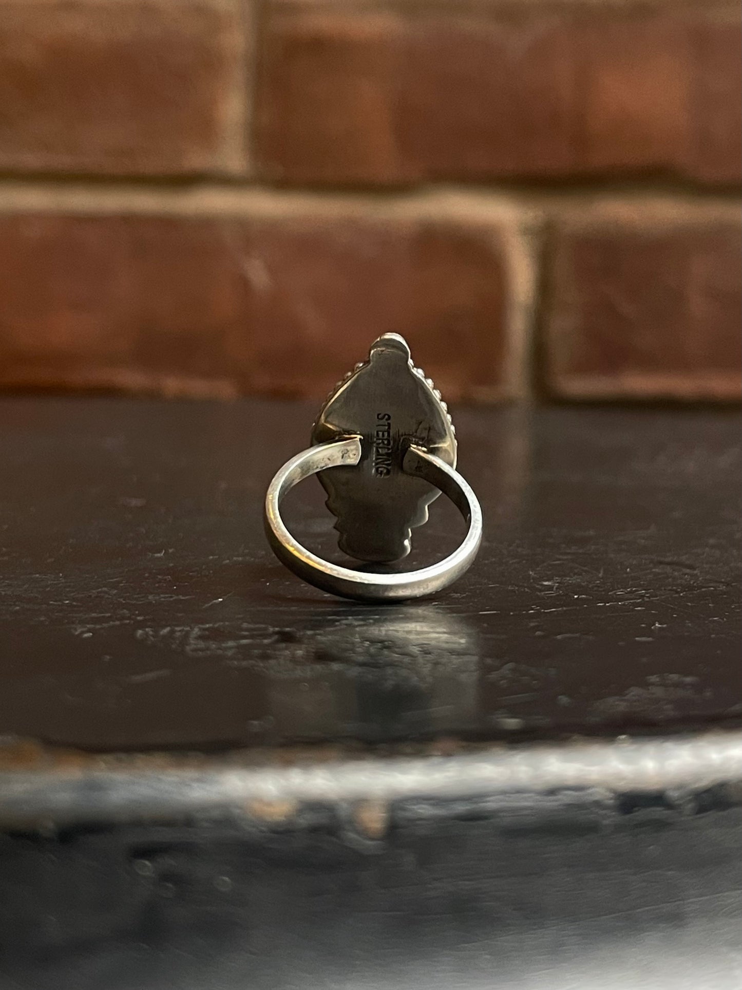 Pink Conch Tear Drop Ring Size 6 | 925 Sterling Silver G152