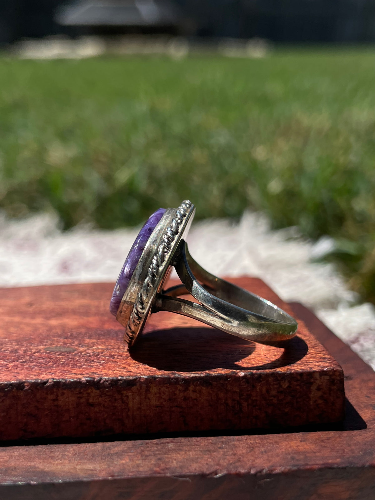 Charoite Ring Size 7.75 | 925 Sterling Silver D300