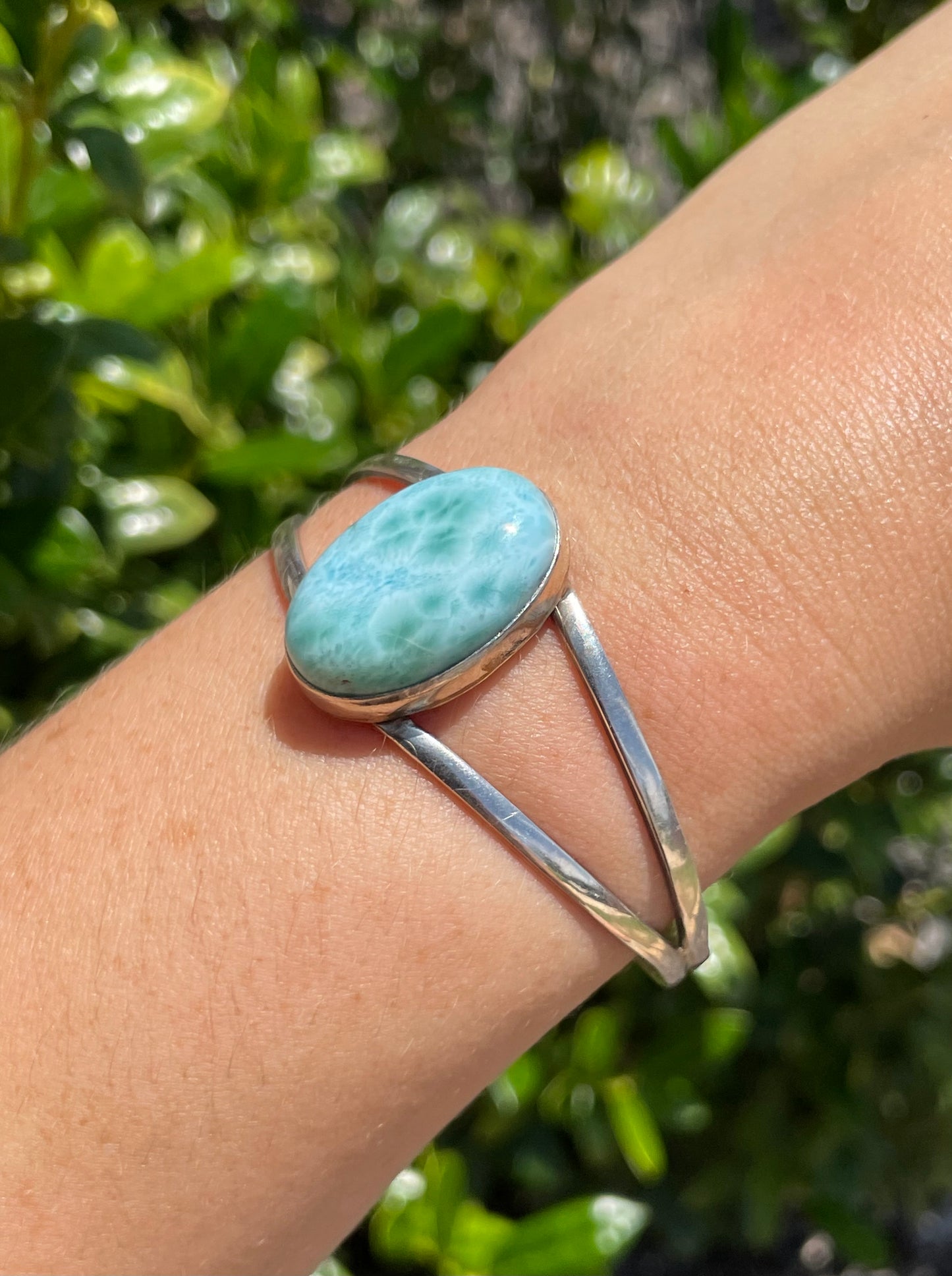 Larimar Cuff Bracelet | 925 Sterling Silver D151